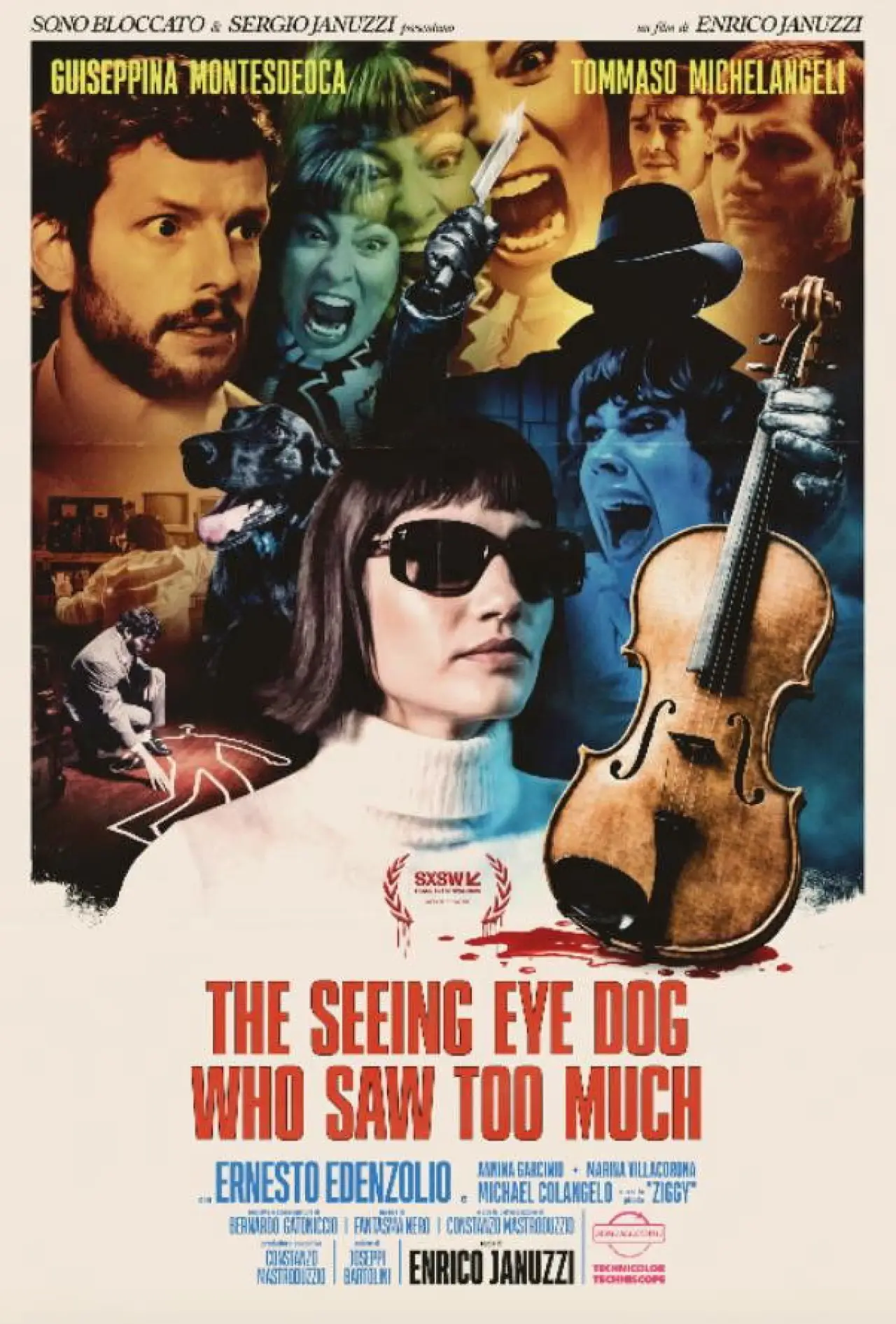 Plakat filmowy "The Seeing Eye Dog Who Saw Too Much"