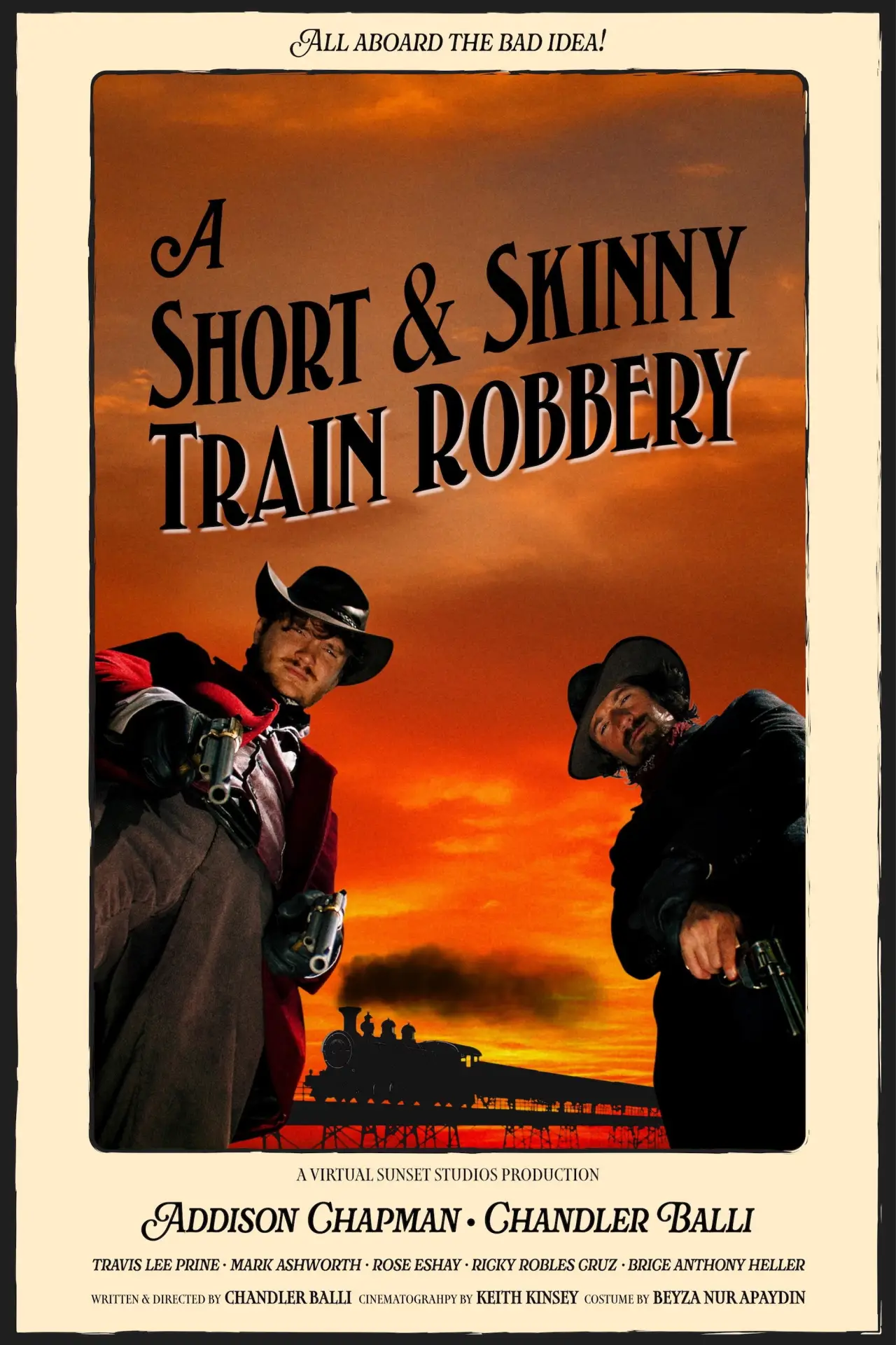Plakat filmowy "A Short and Skinny Train Robbery"