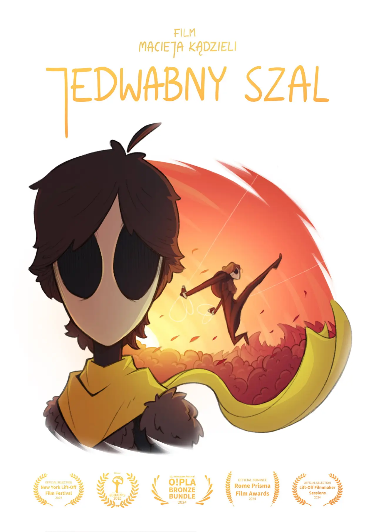 Plakat filmowy "Jedwabny szal"
