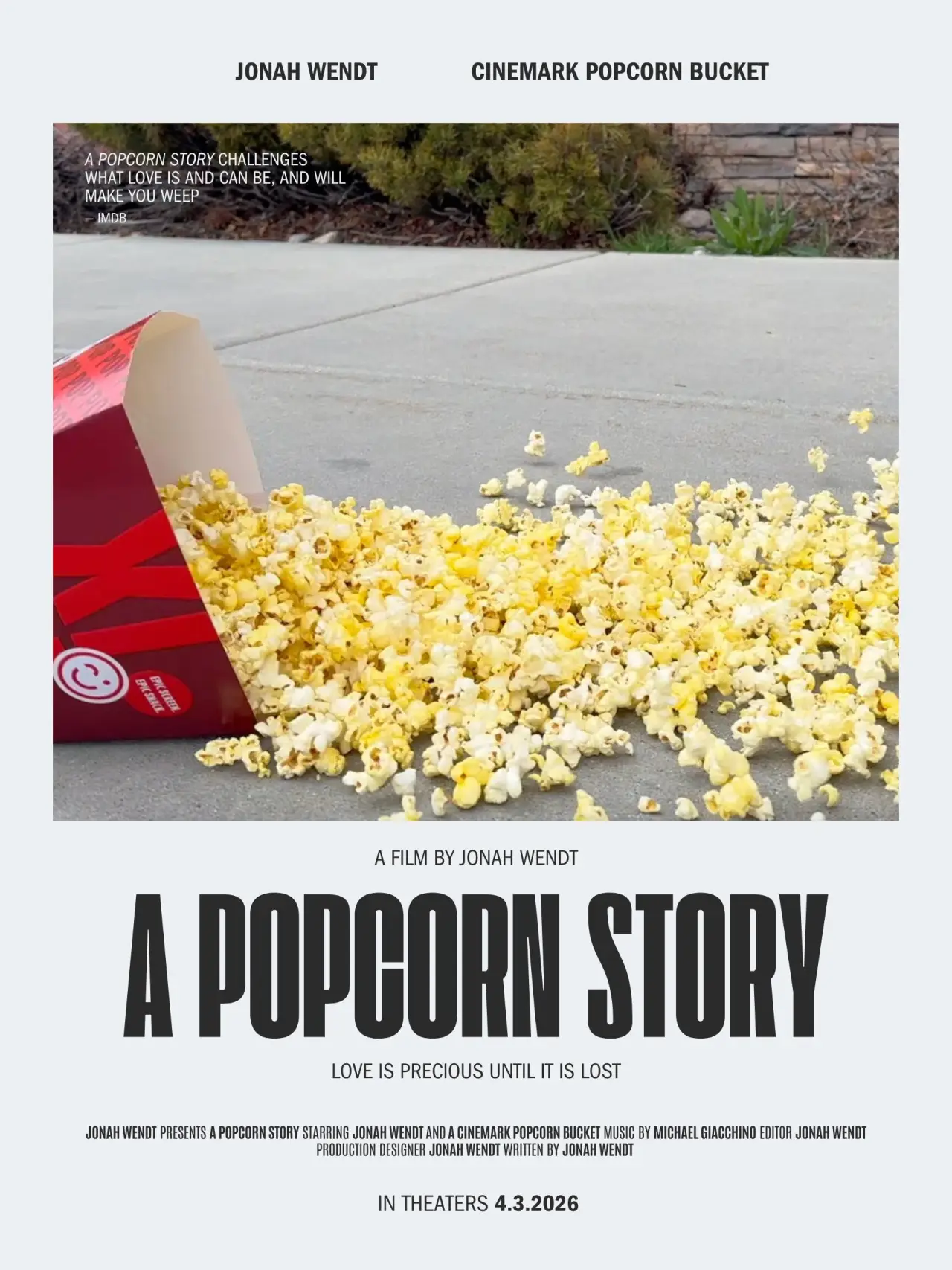 Plakat filmowy "A Popcorn Story"