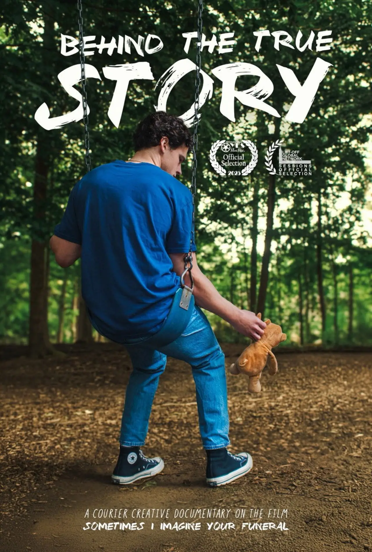 Plakat filmowy "Behind the True Story of Sometimes I Imagine Your Funeral"