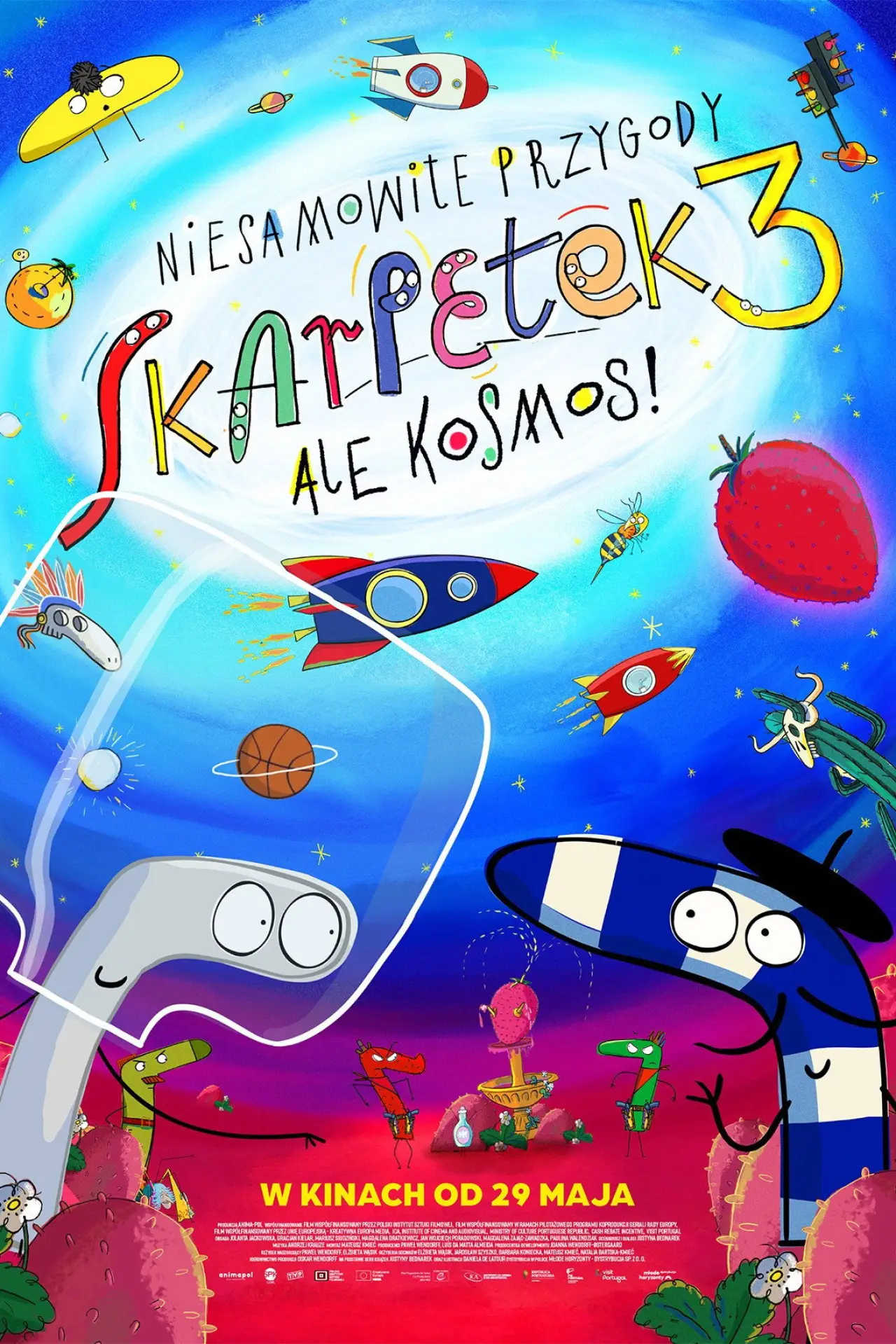 Plakat filmowy "Niesamowite przygody skarpetek 3. Ale kosmos!"