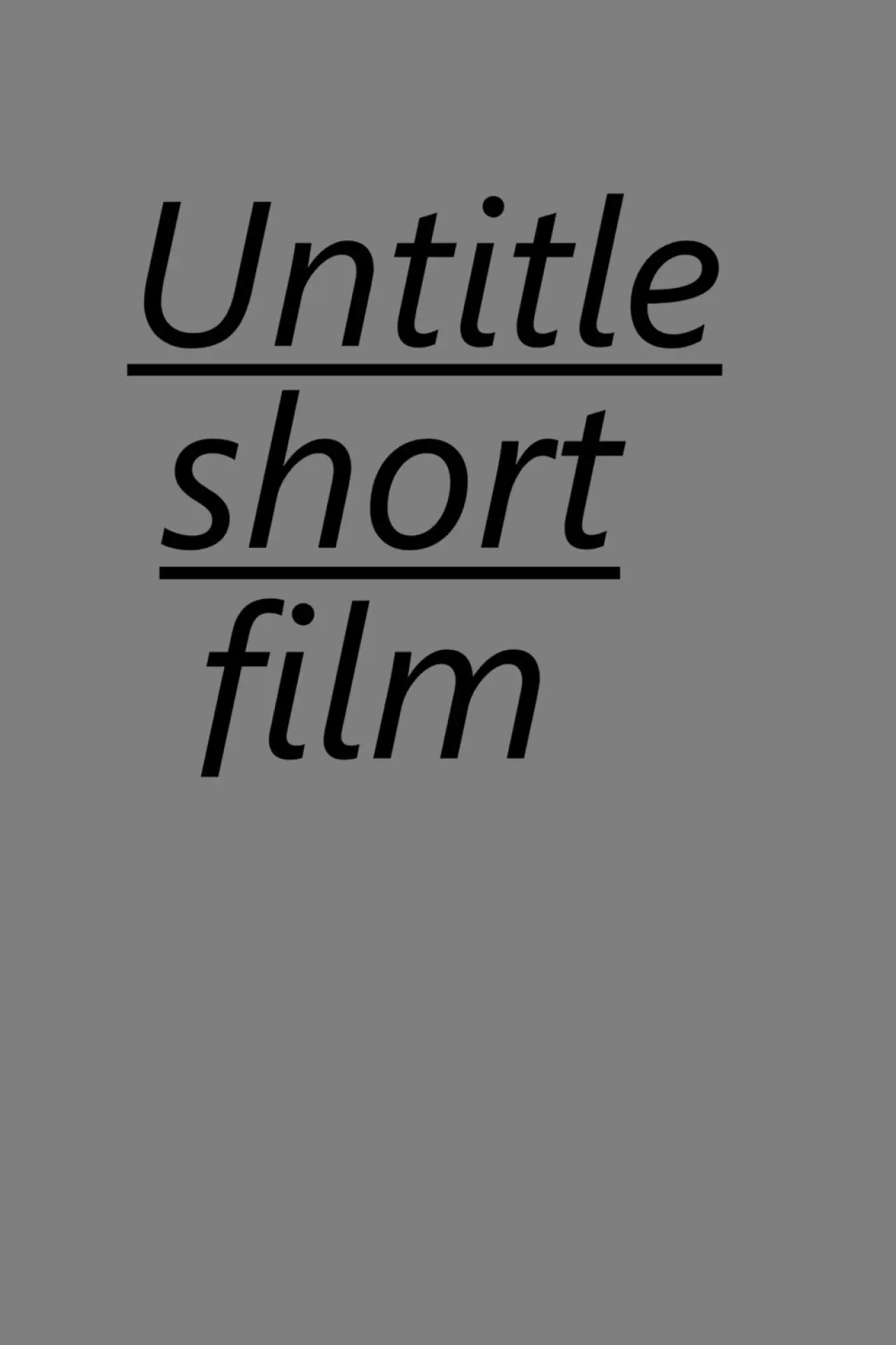 Plakat filmowy "Untitled Short Horror Film"