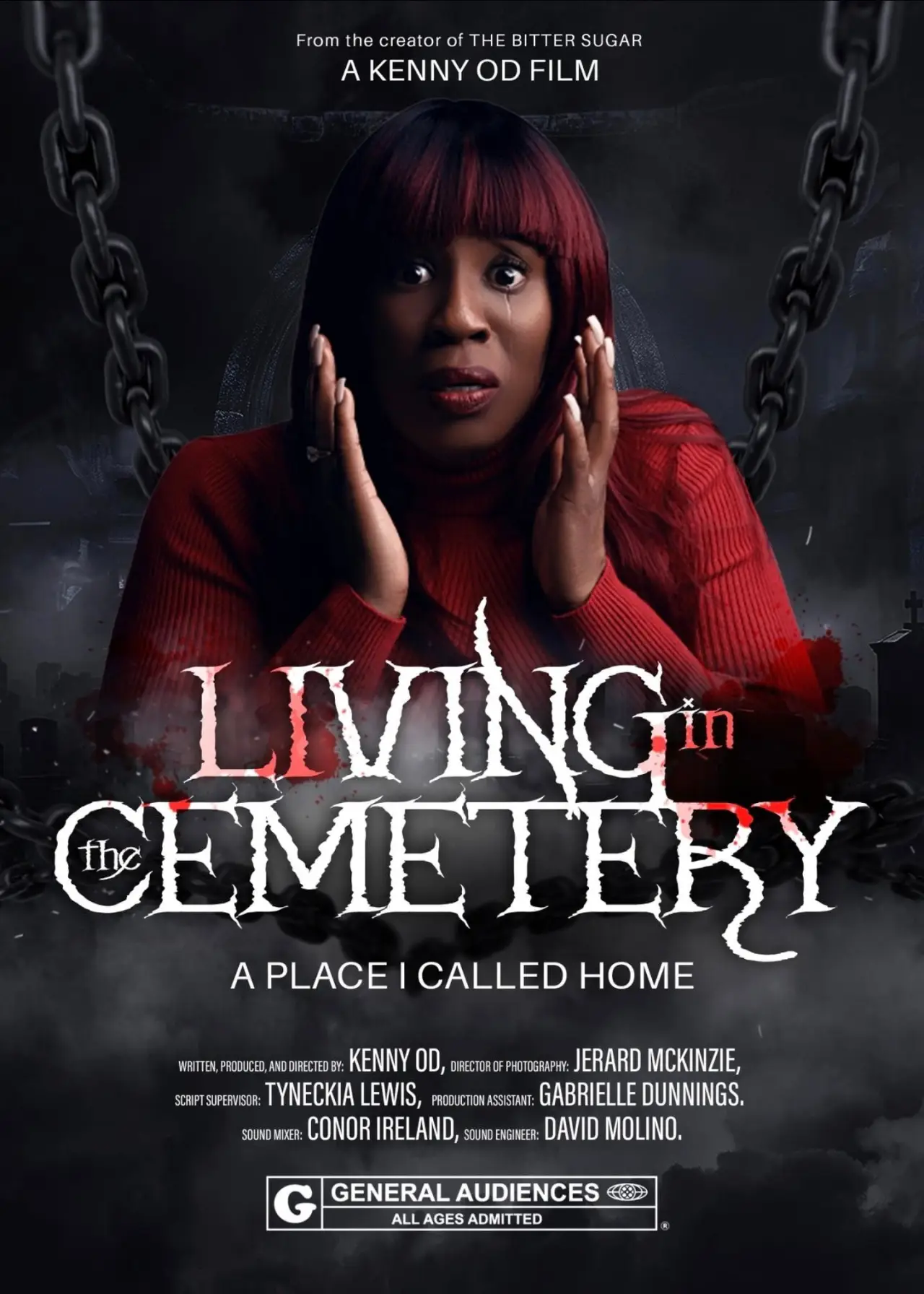 Plakat filmowy "Living in the Cemetery"