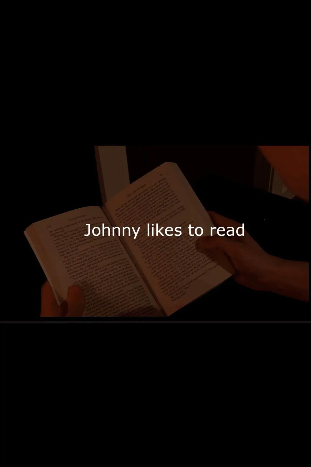 Plakat filmowy "Johnny likes to read"