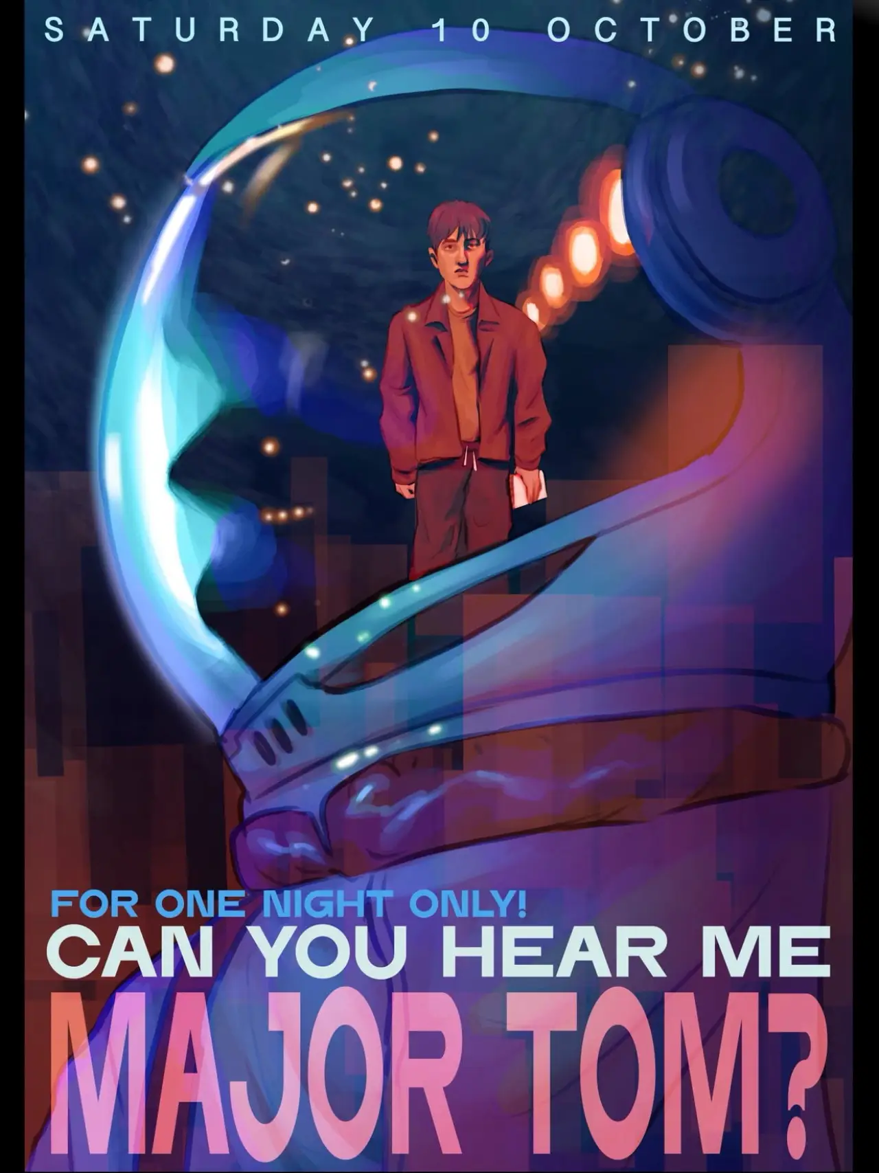 Plakat filmowy "Can you hear me Major Tom?"