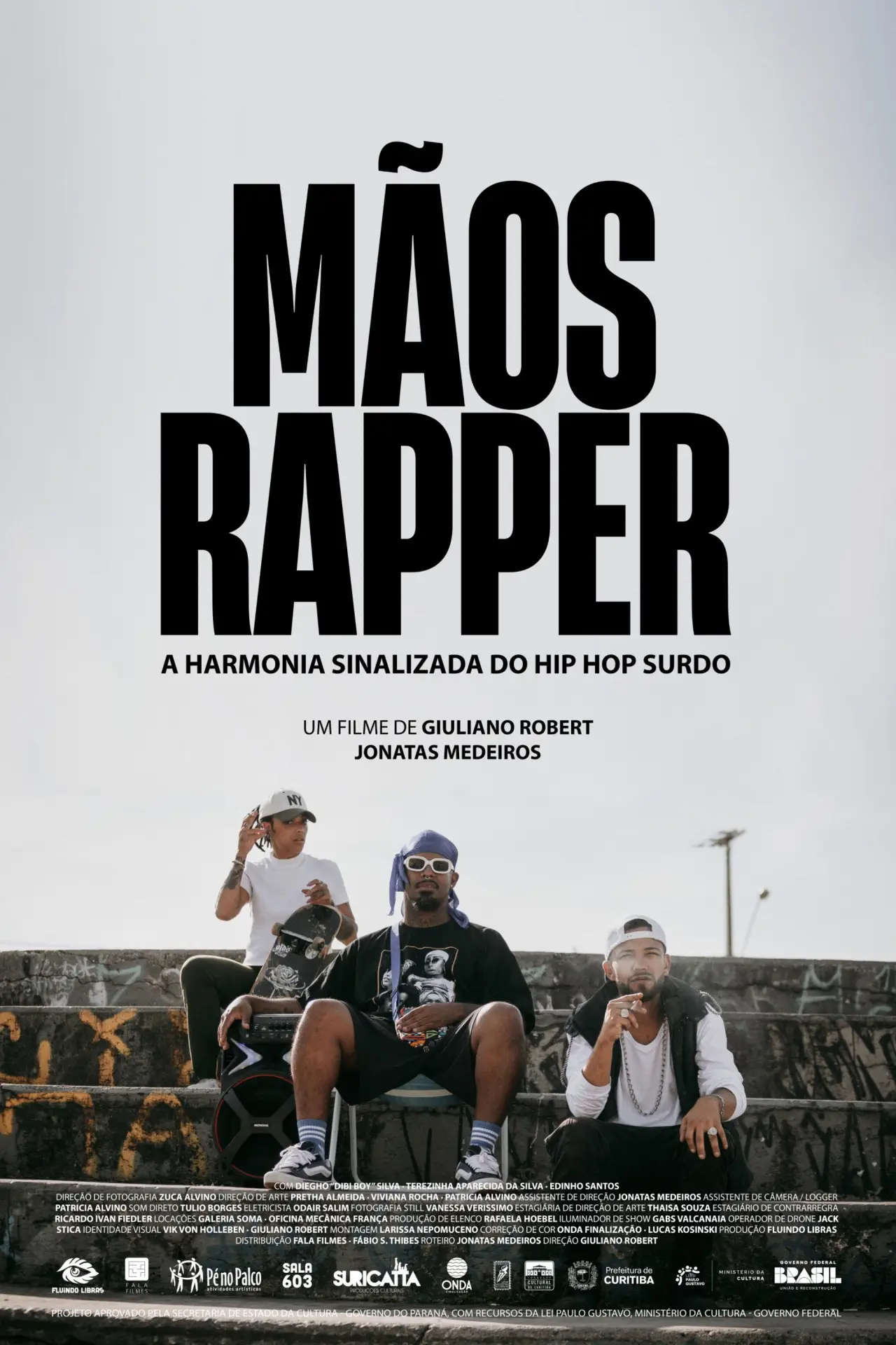Plakat filmowy "Mãos Rapper: A Harmonia Sinalizada do Hip Hop Surdo"