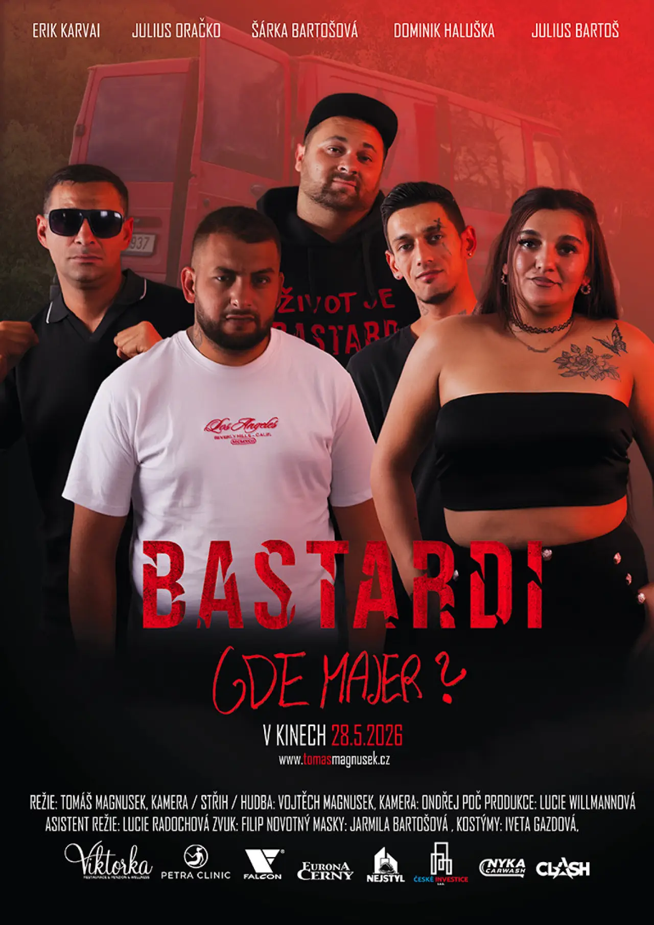 Plakat filmowy "Bastardi: Gde Majer?"