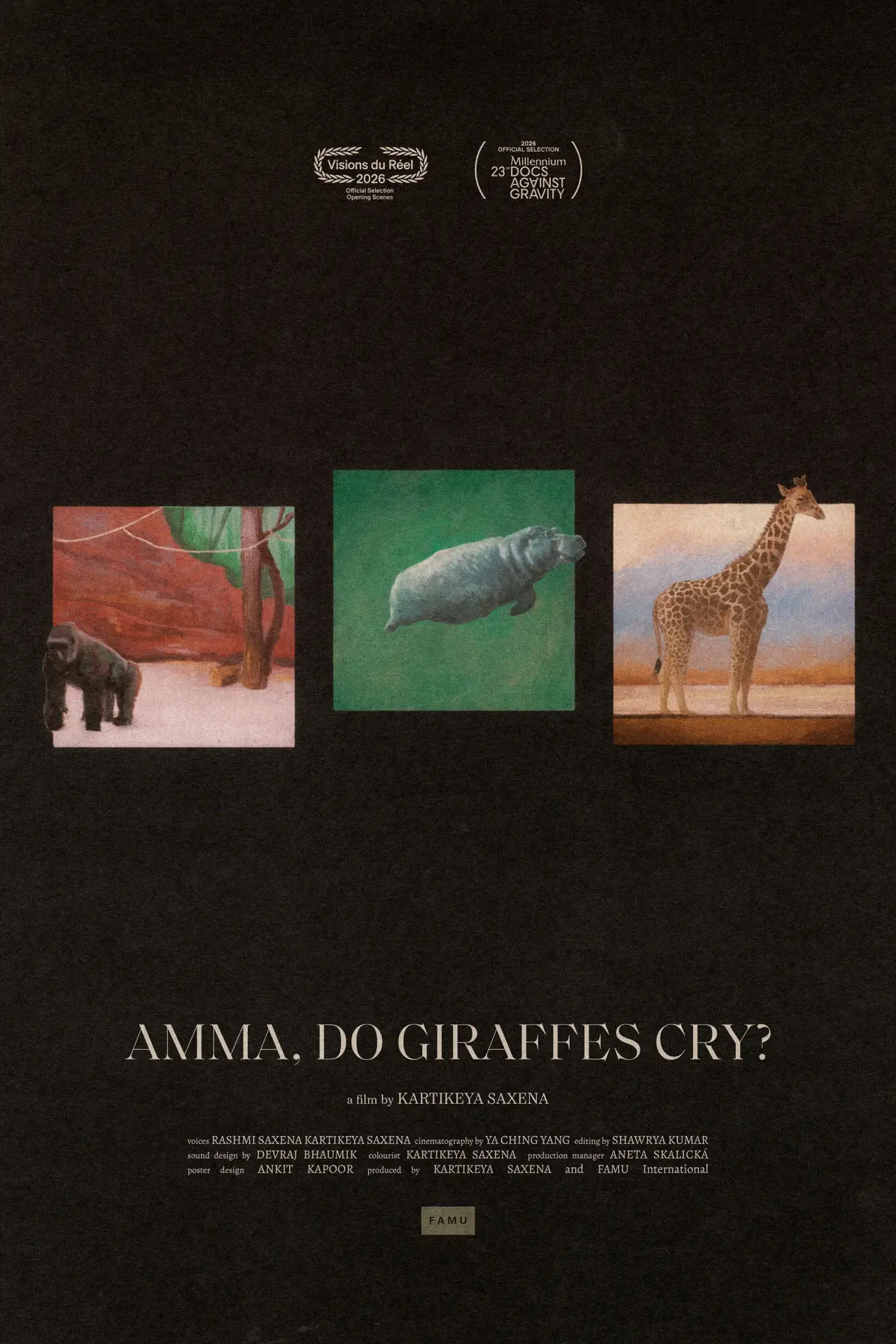 Plakat filmowy "Amma, Do Giraffes Cry?"
