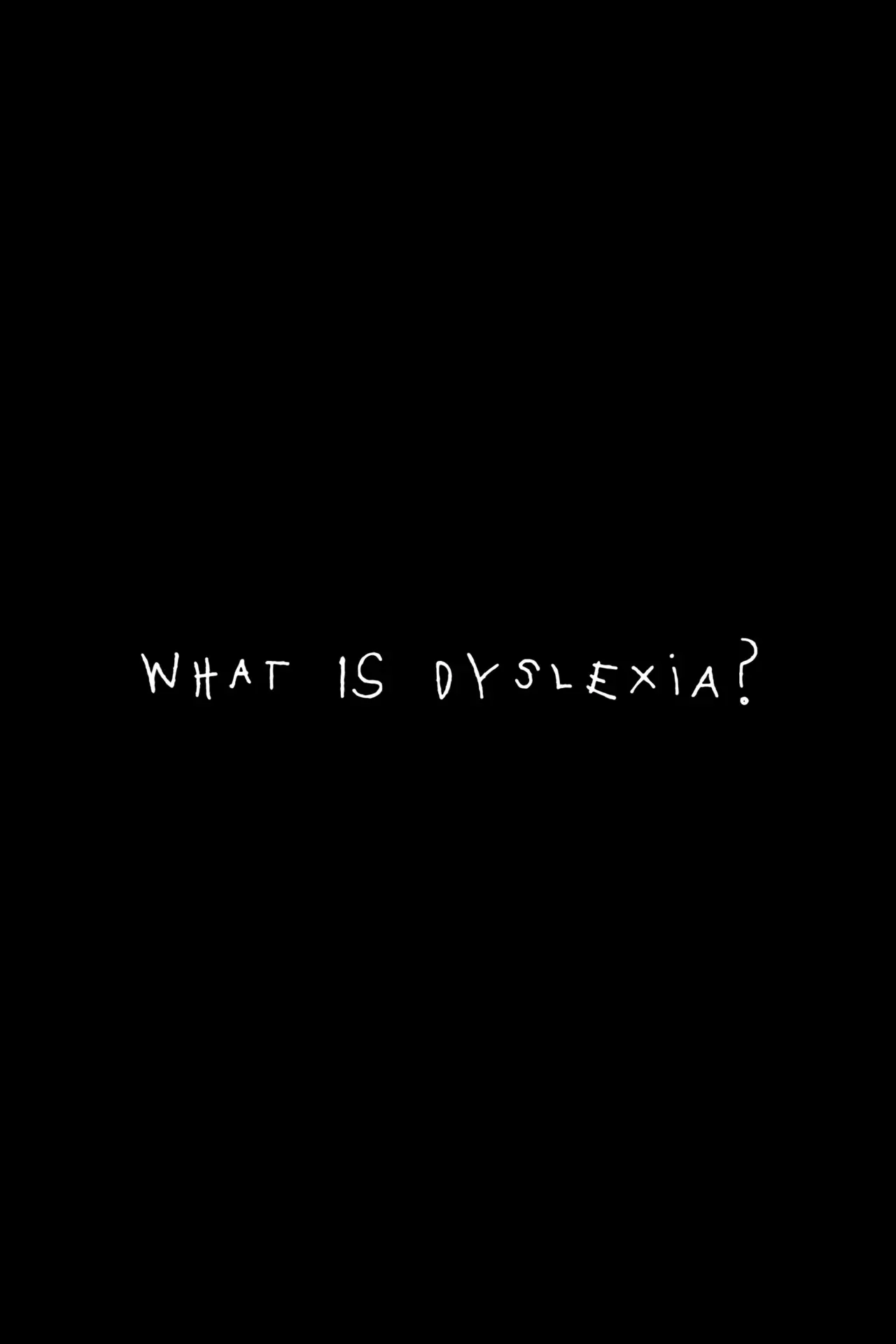 Plakat filmowy "What is dyslexia?"