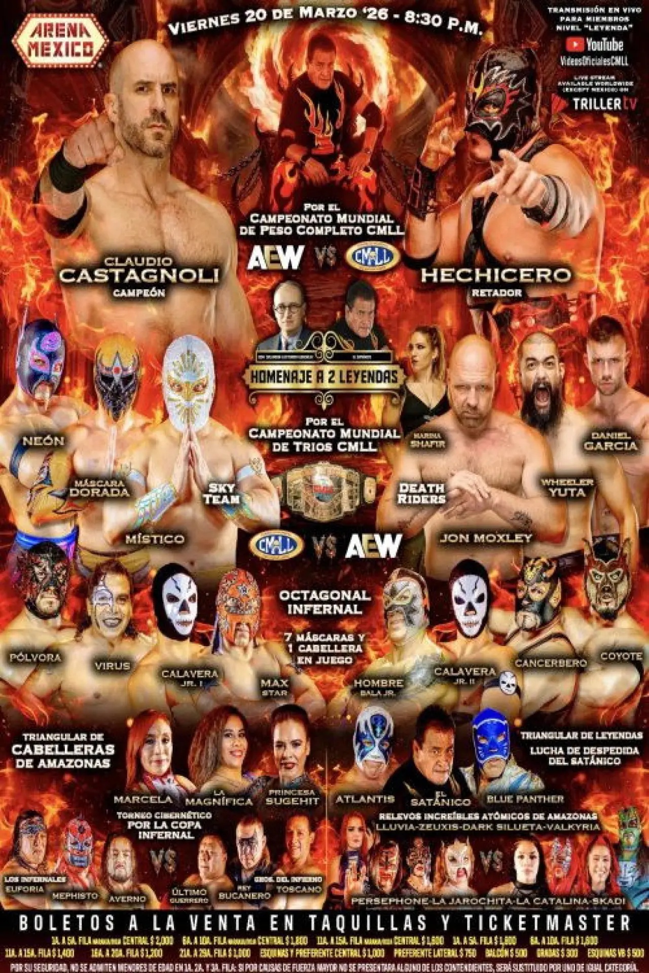 Plakat filmowy "CMLL Homenaje a 2 Leyendas 2026"