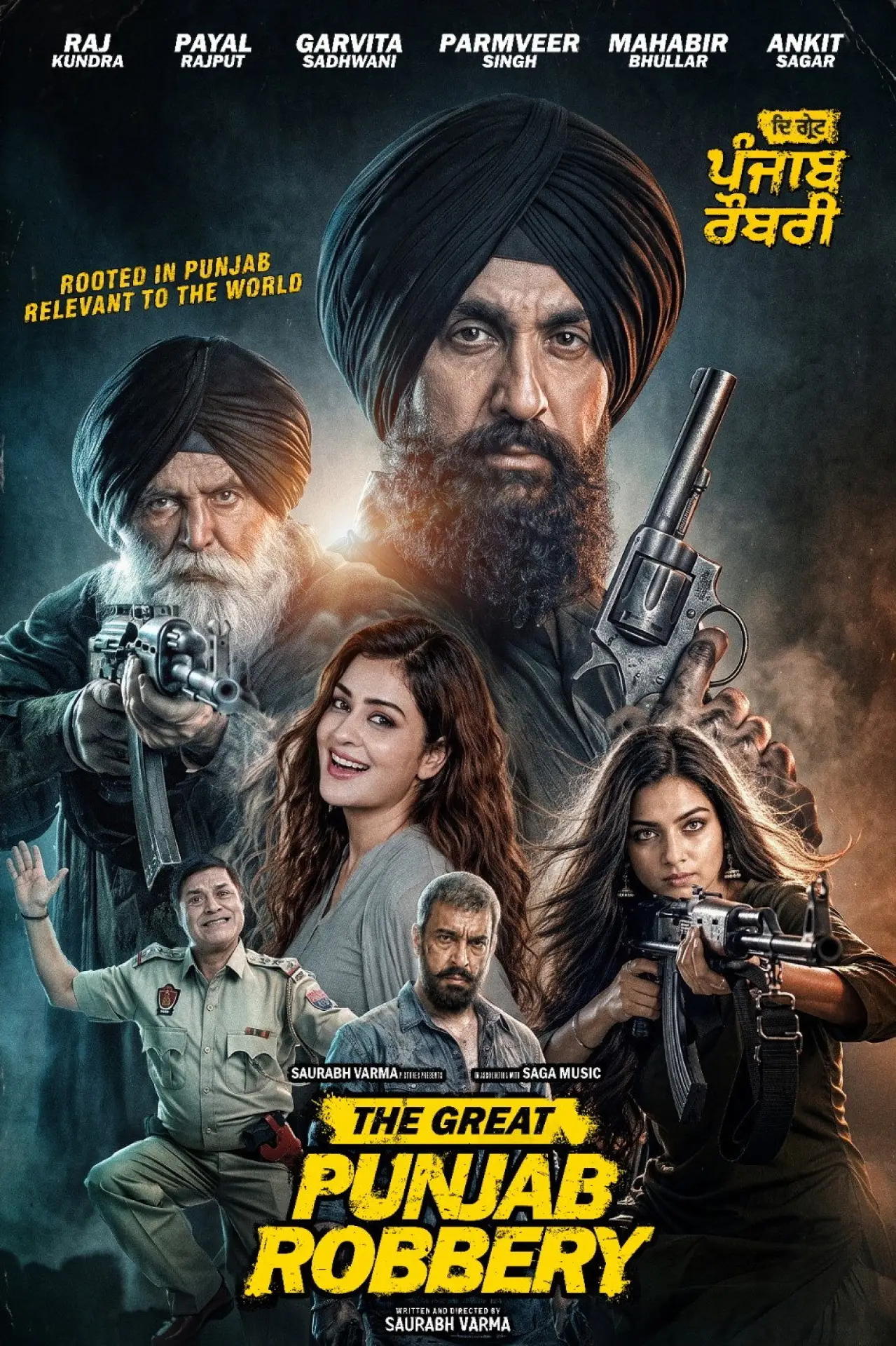 Plakat filmowy "The Great Punjab Robbery"