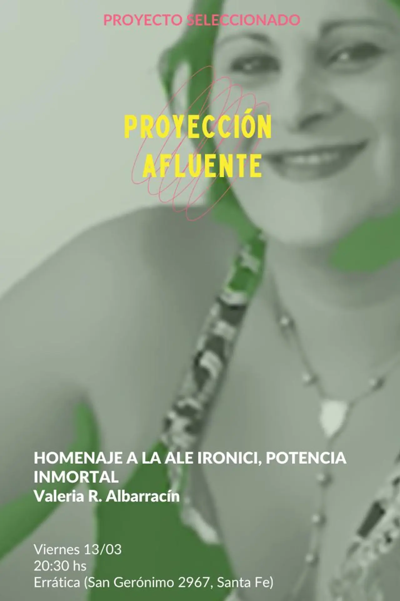 Plakat filmowy "Homenaje a la Ale Ironici, potencia inmortal"