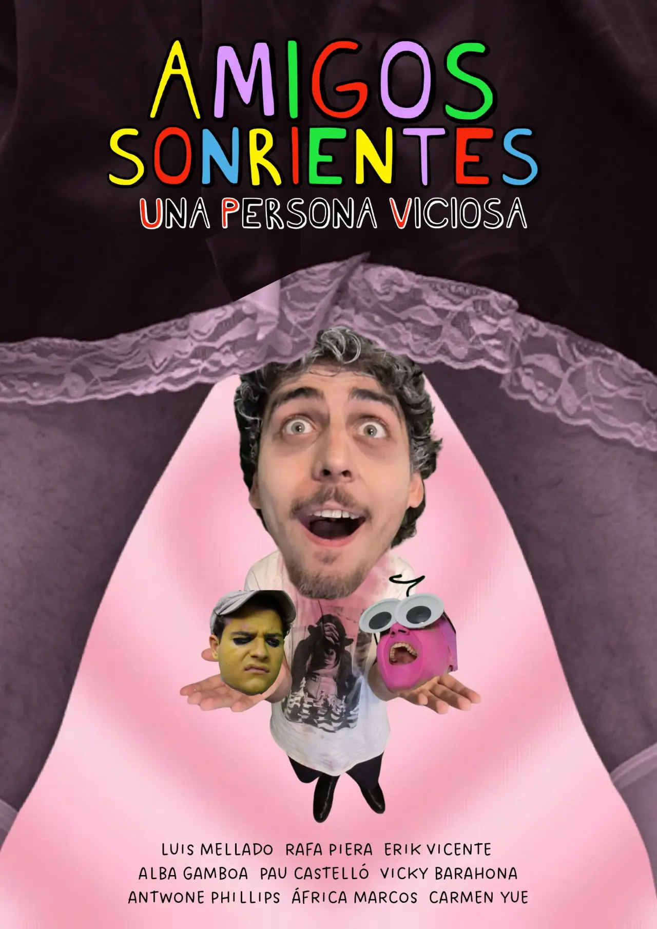 Plakat filmowy "Amigos Sonrientes Una Persona Viciosa"
