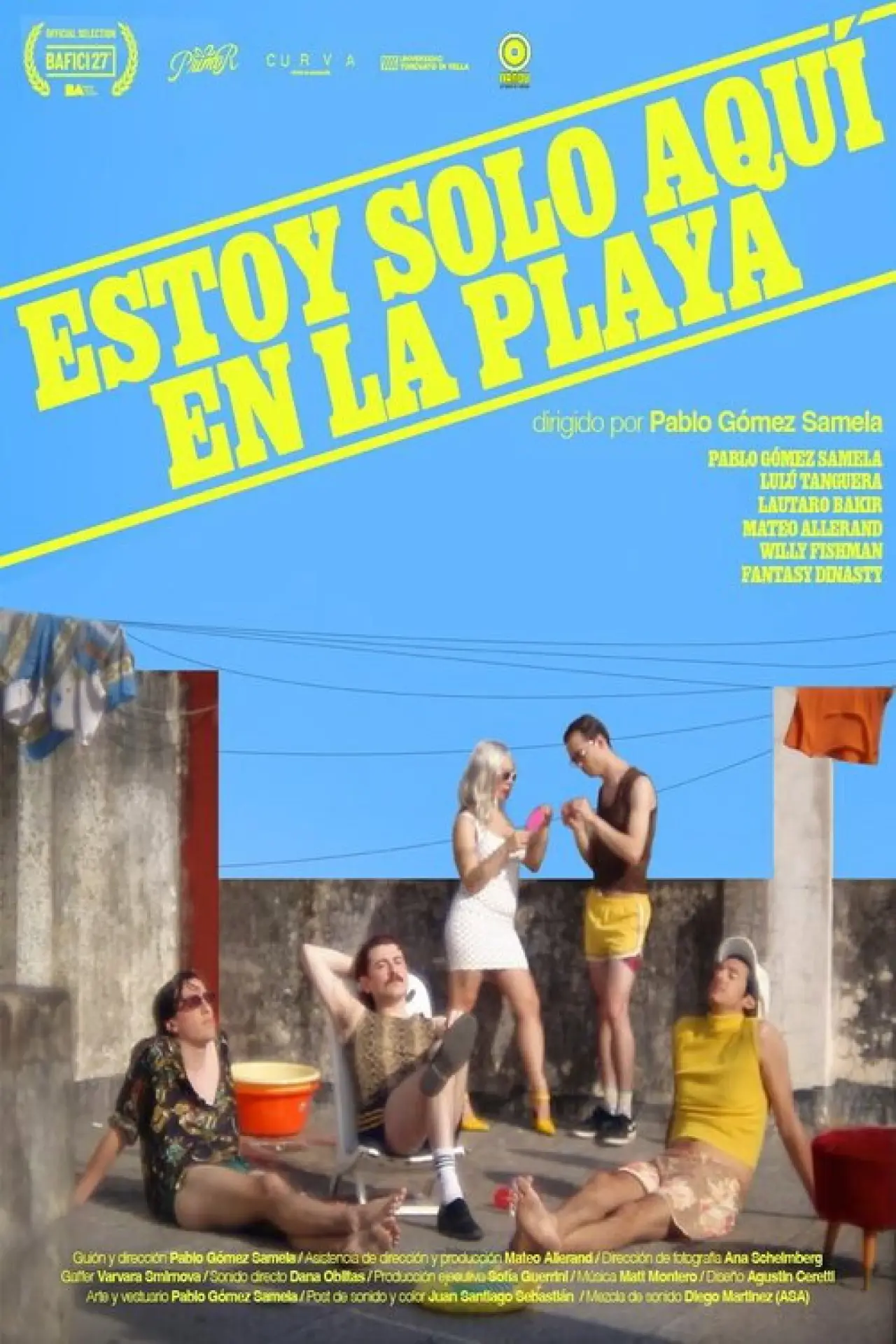 Plakat filmowy "Estoy solo aquí en la playa"