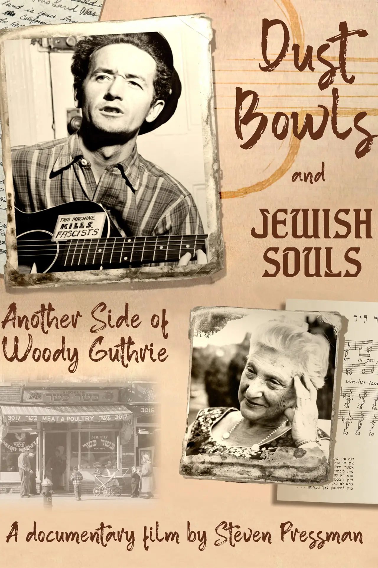 Plakat filmowy "Dust Bowls and Jewish Souls: Another Side of Woody Guthrie"