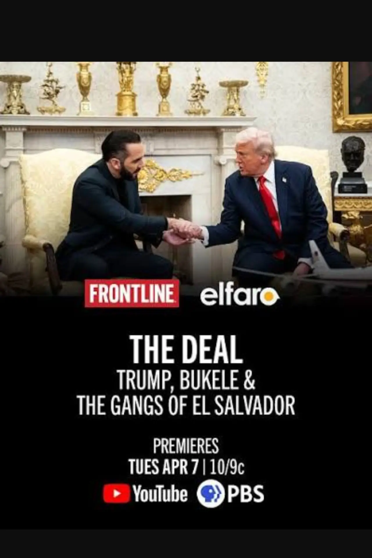 Plakat filmowy "The Deal: Trump Bukele & The Gangs of El Salvador"