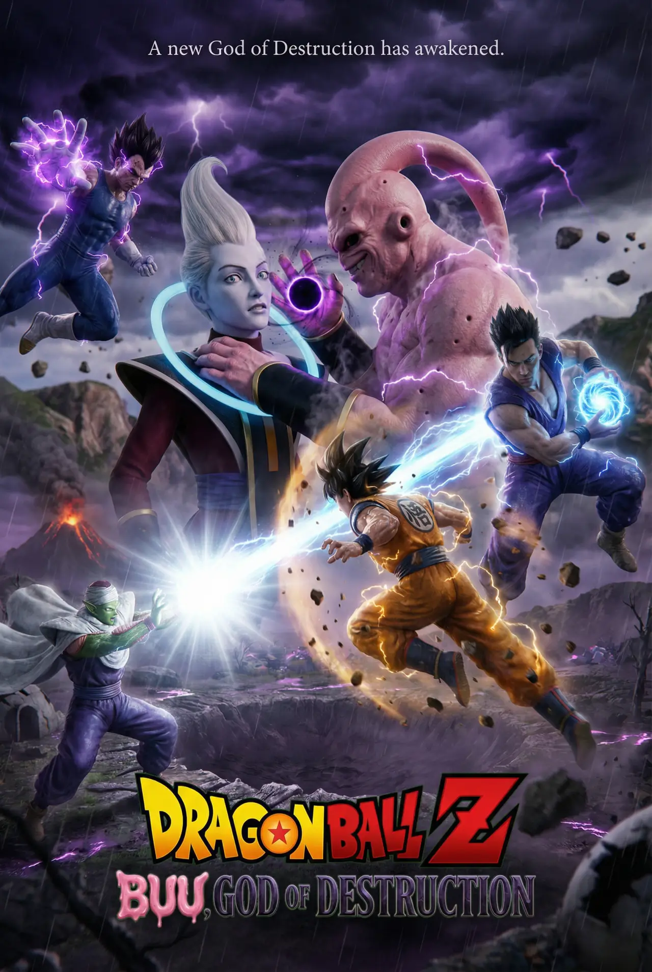 Plakat filmowy "DRAGON BALL Z: BUU, GOD OF DESTRUCTION"