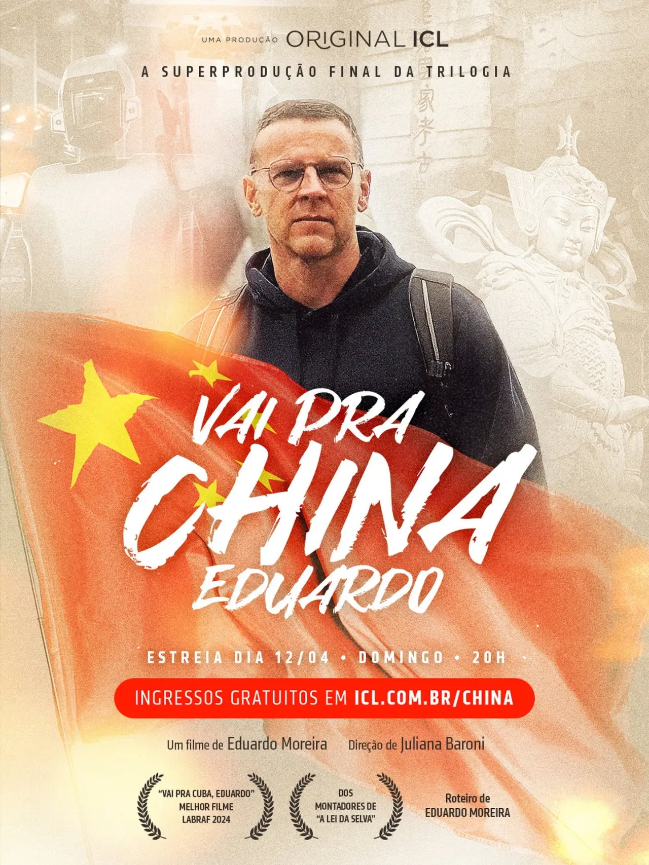 Plakat filmowy "Vai pra China, Eduardo!"