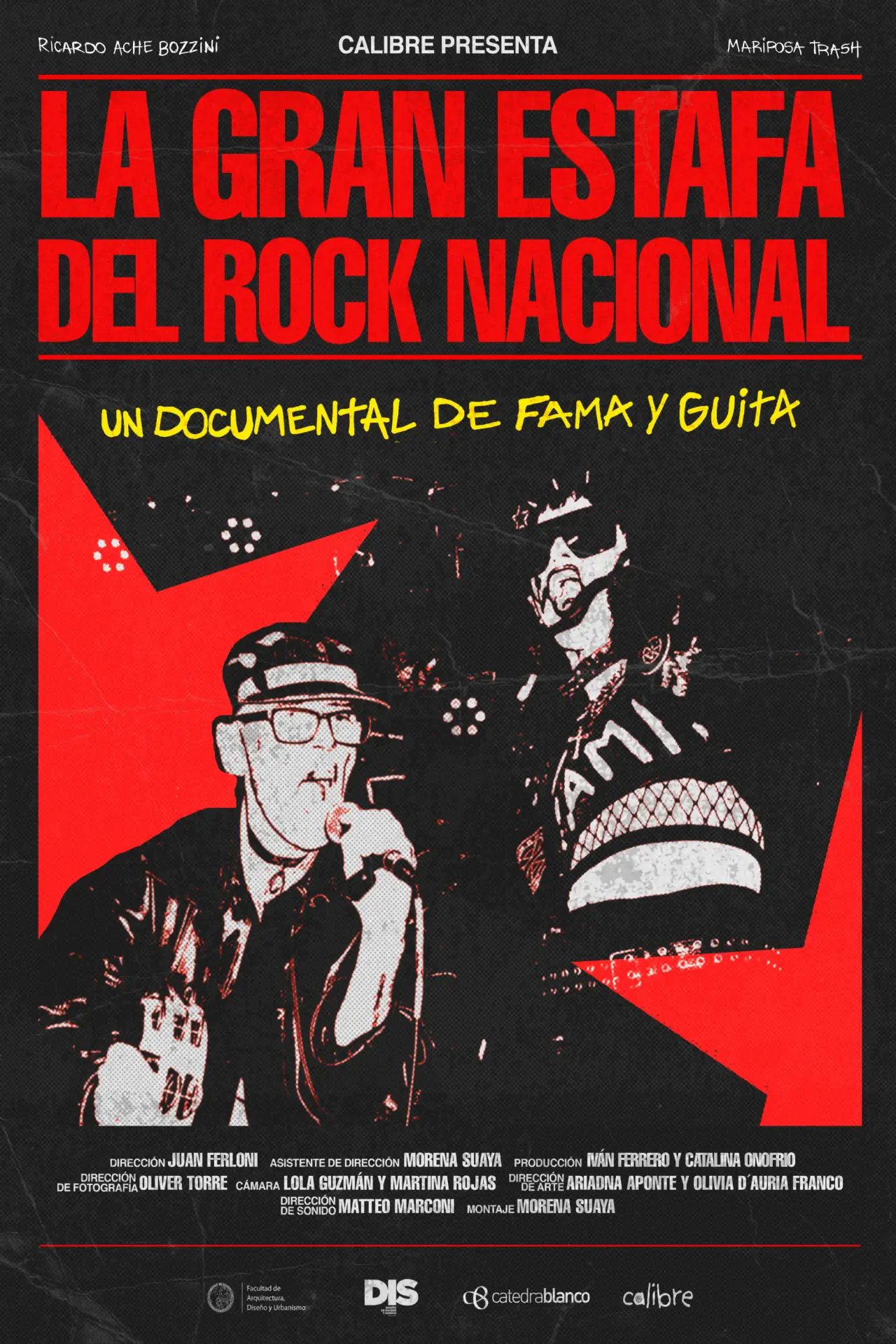 Plakat filmowy "La gran estafa del Rock Nacional"
