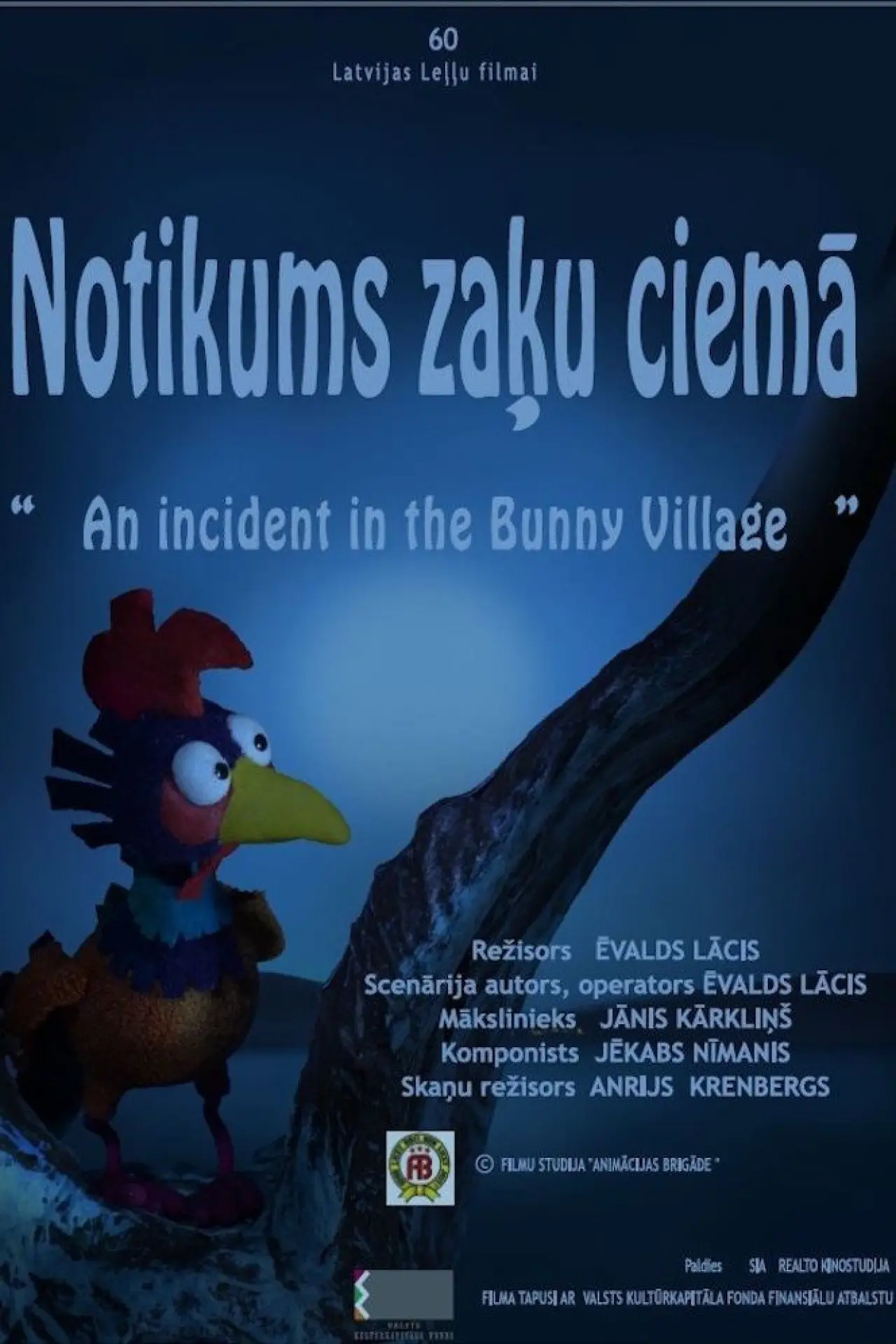 Plakat filmowy "Notikums zaķu ciemā"
