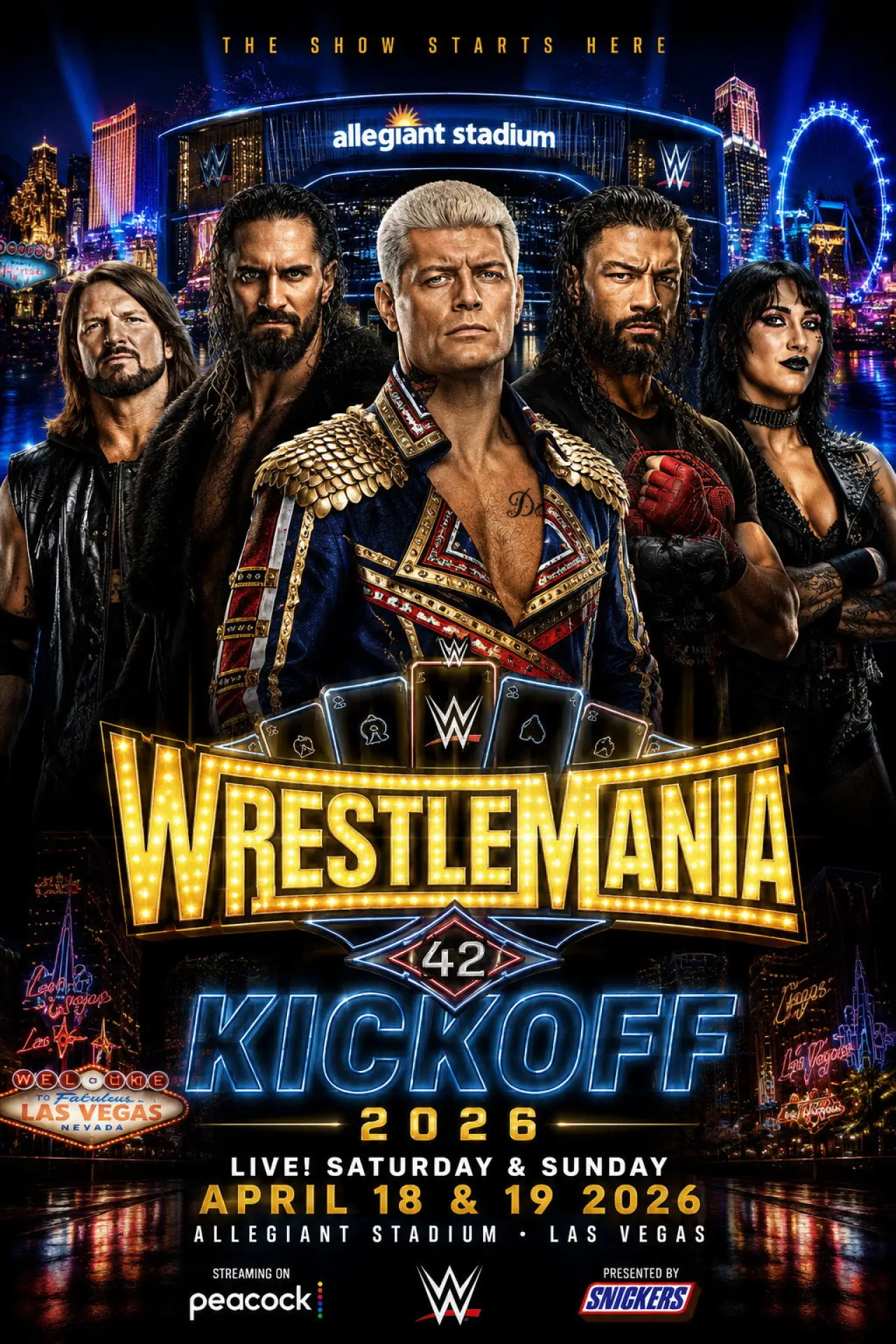 Plakat filmowy "WrestleMania 42 Kickoff"