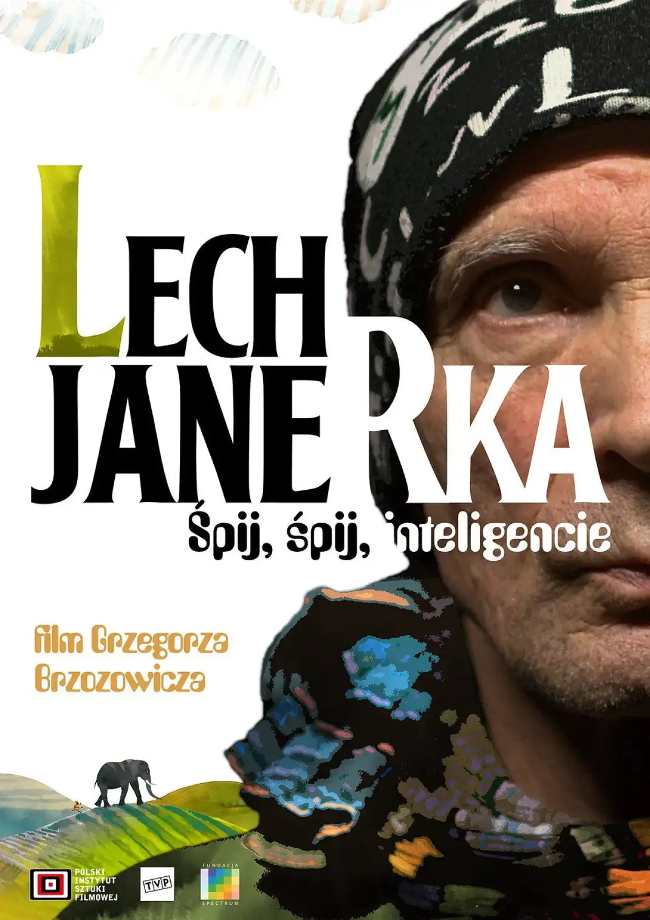 Plakat filmowy "Lech Janerka - śpij, śpij inteligencie"