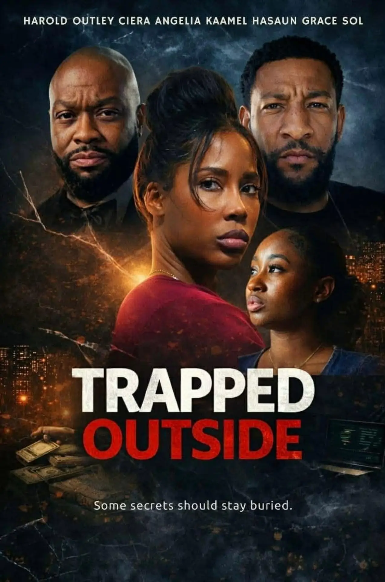 Plakat filmowy "Trapped Outside"