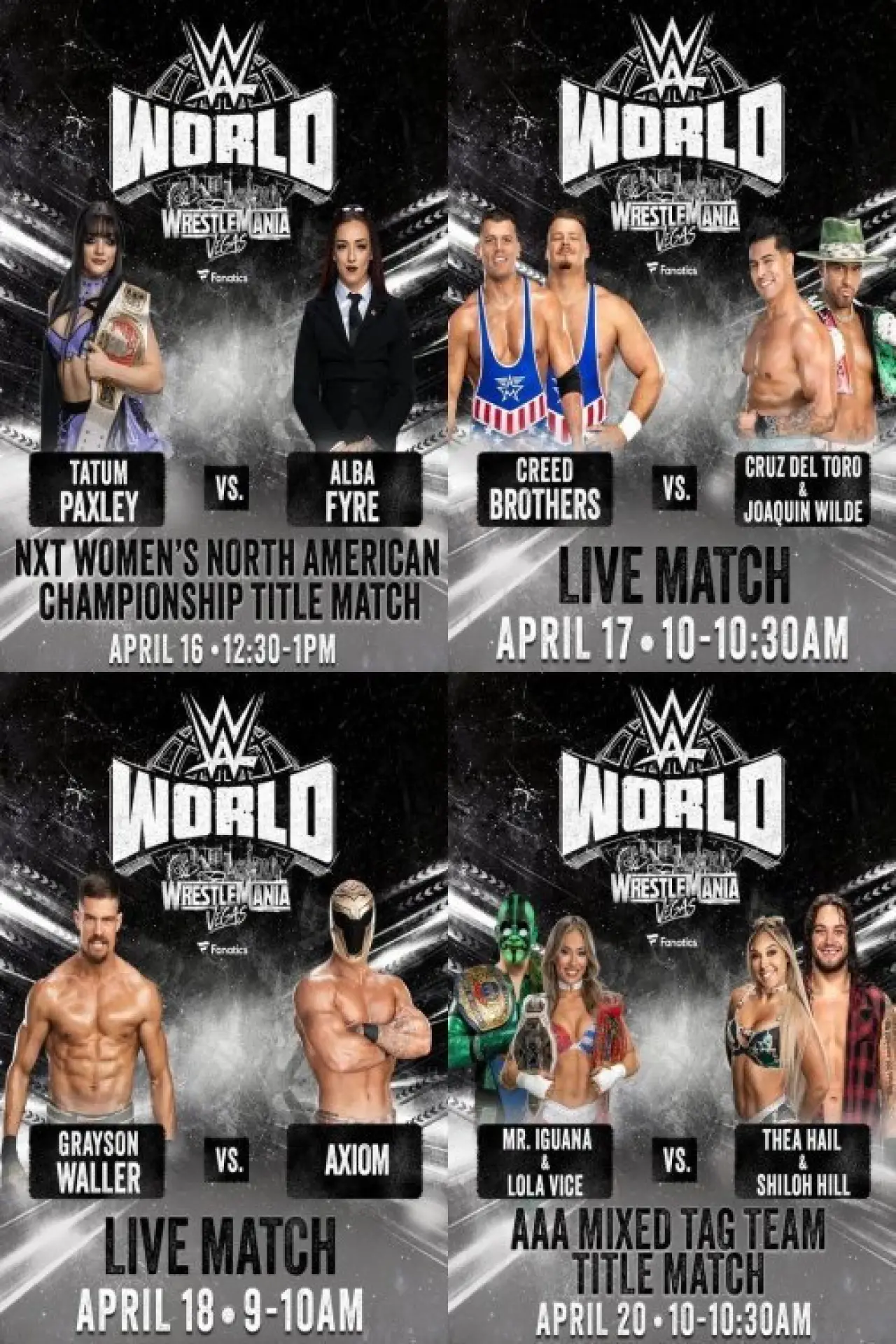 Plakat filmowy "LIVE matches from WWE World: April 19, 2026 Part 2"