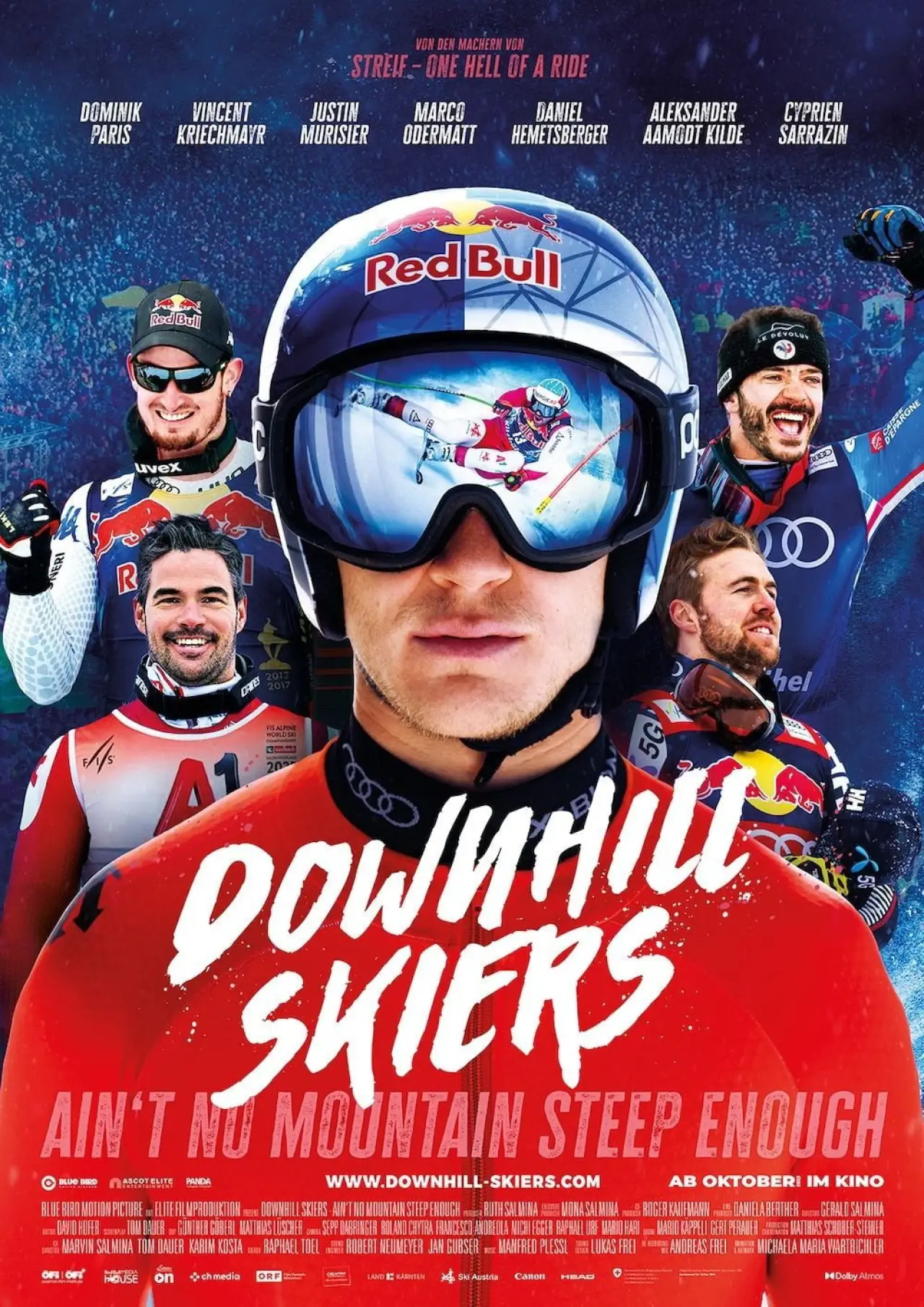 Plakat filmowy "Downhill Skiers – Ain’t No Mountain Steep Enough"