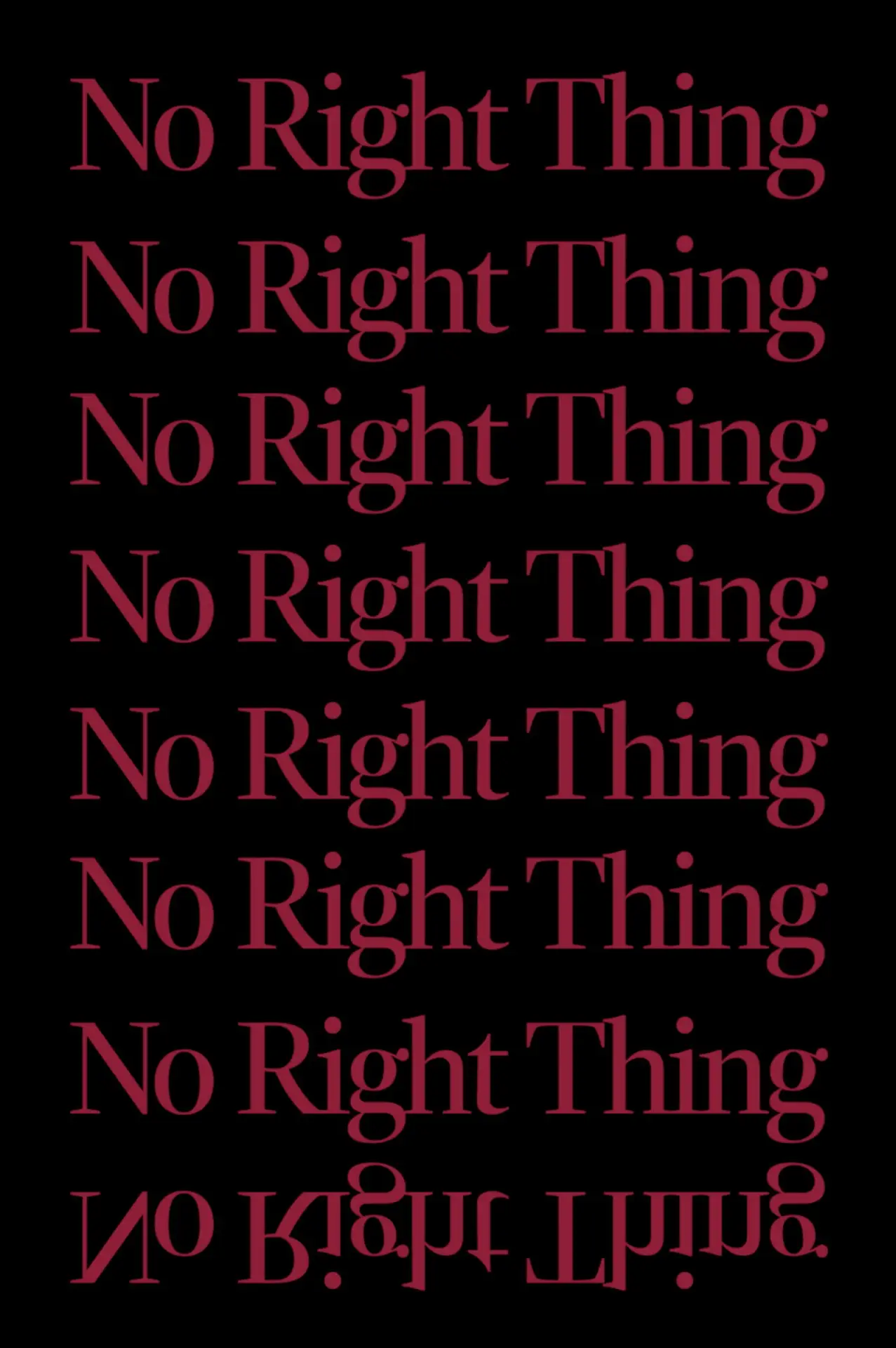 Plakat filmowy "No Right Thing"