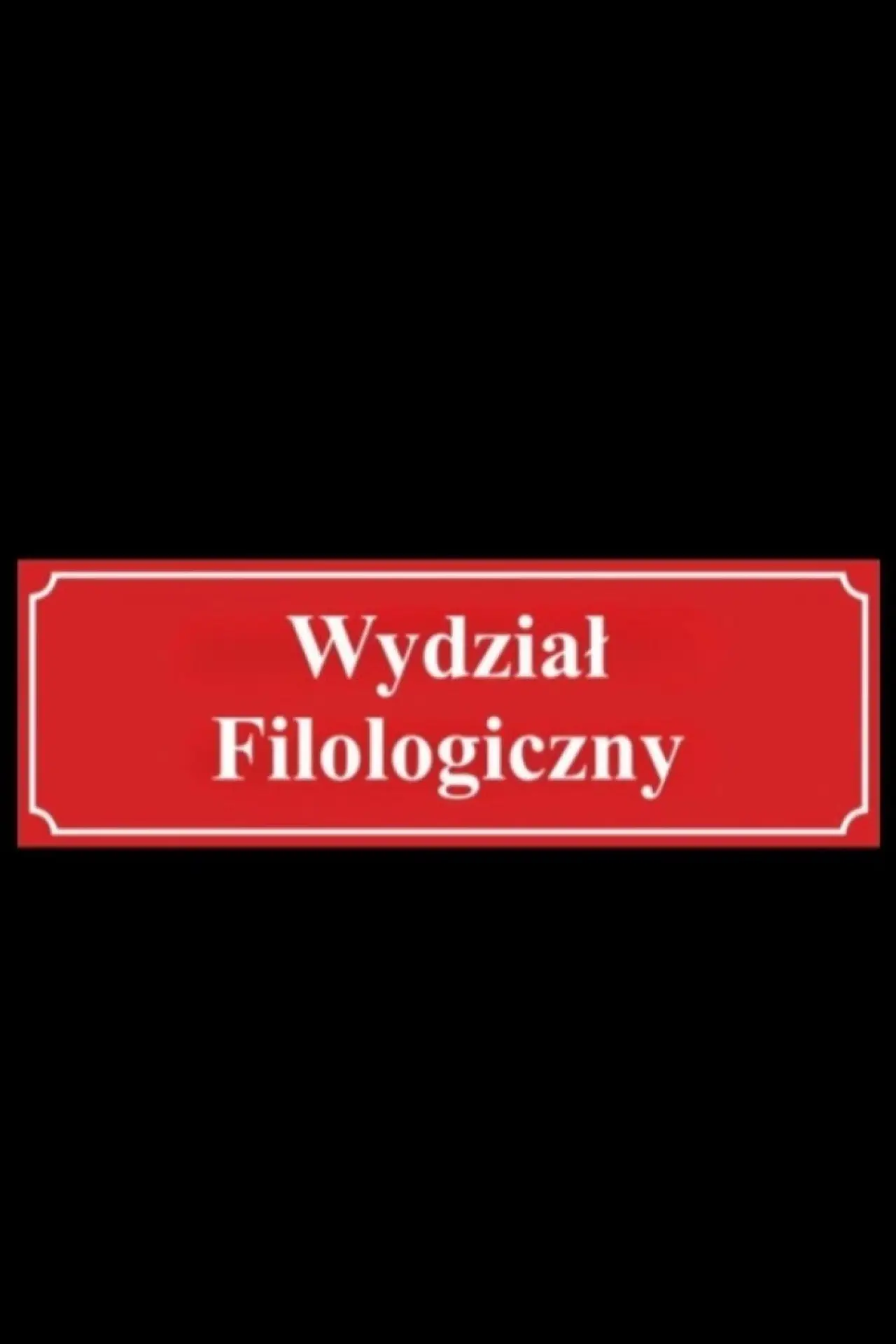 Plakat filmowy "Wydział Filologiczny"