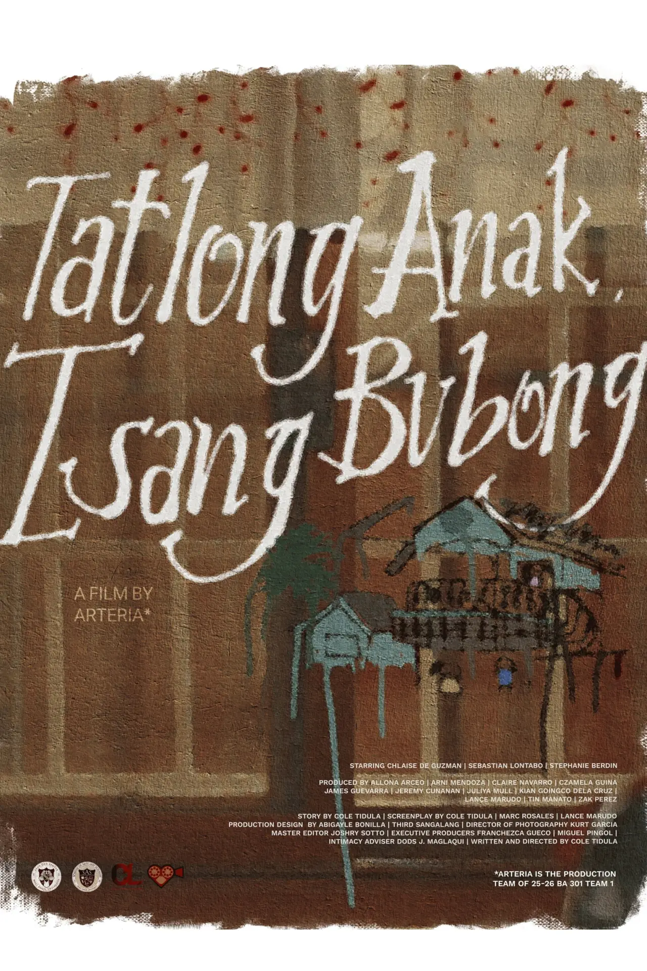 Plakat filmowy "Tatlong Anak, Isang Bubong"