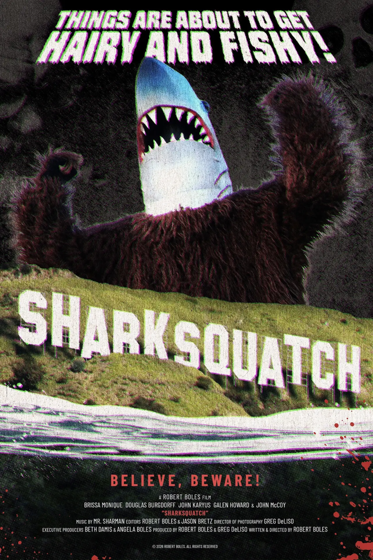 Plakat filmowy "Sharksquatch"