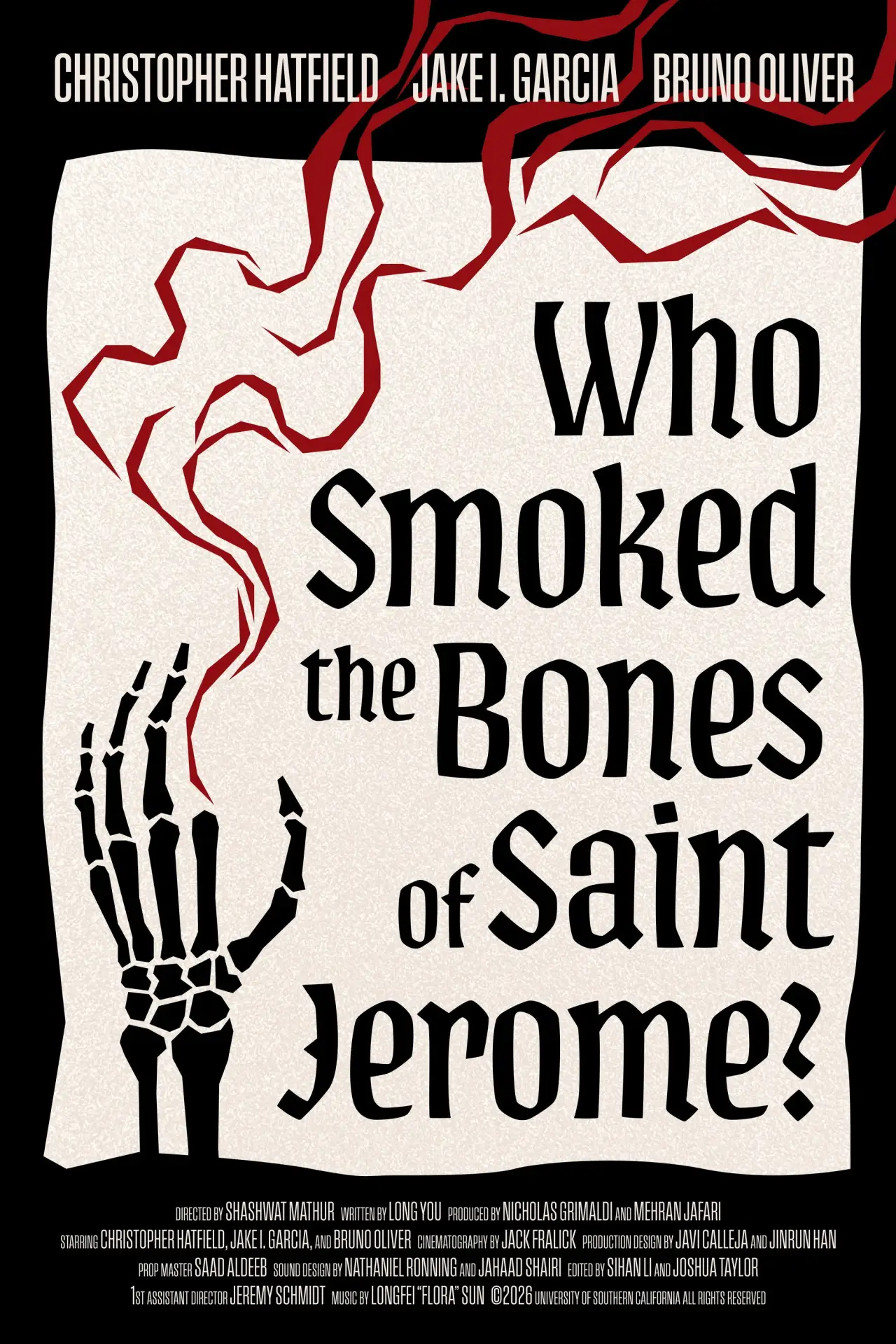 Plakat filmowy "Who Smoked The Bones of Saint Jerome?"