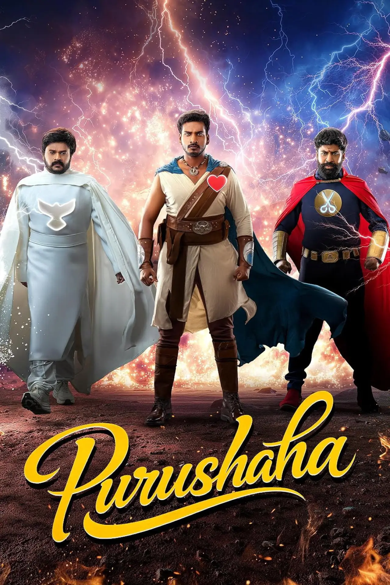 Plakat filmowy "పురుష"