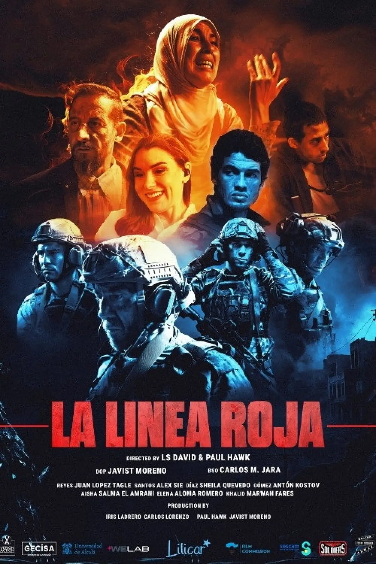 Plakat filmowy "La línea roja"