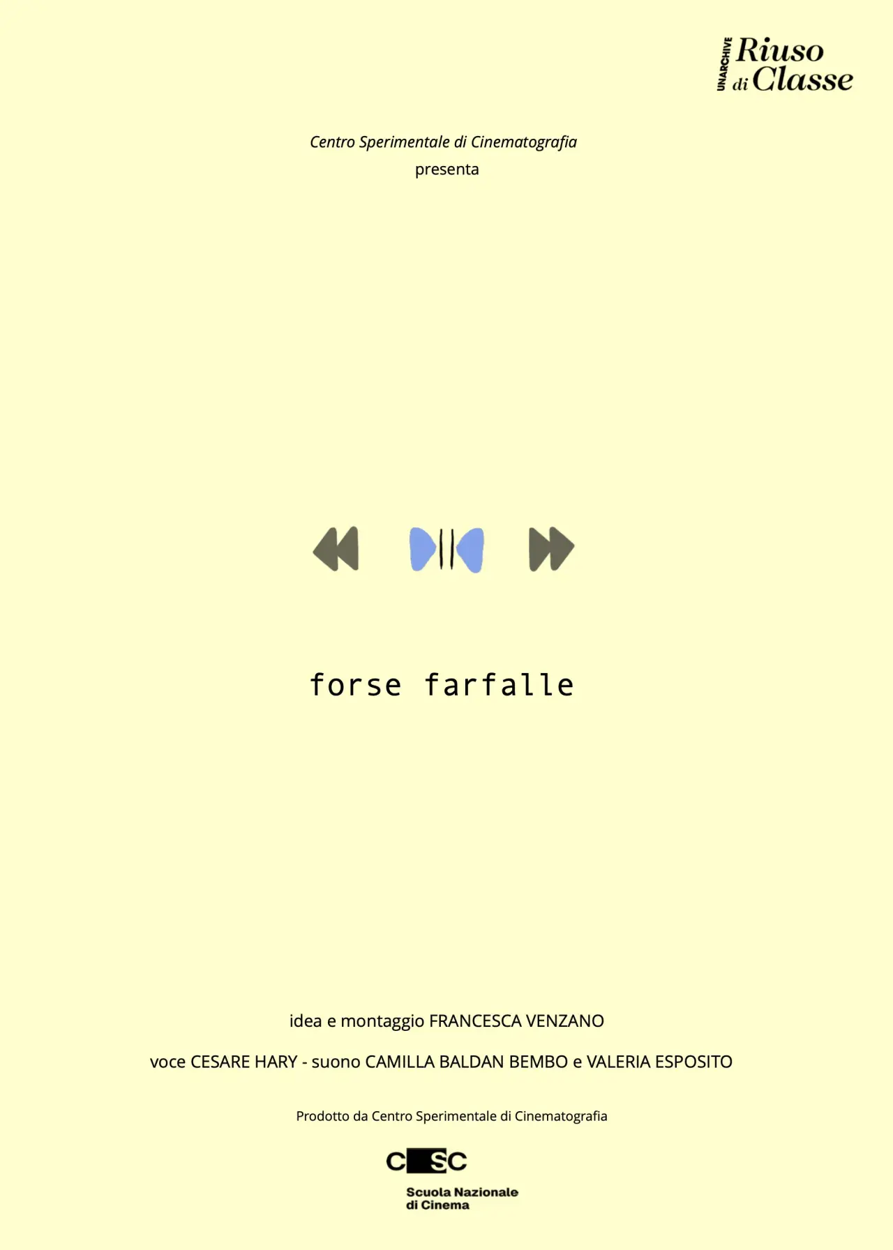 Plakat filmowy "Forse farfalle"