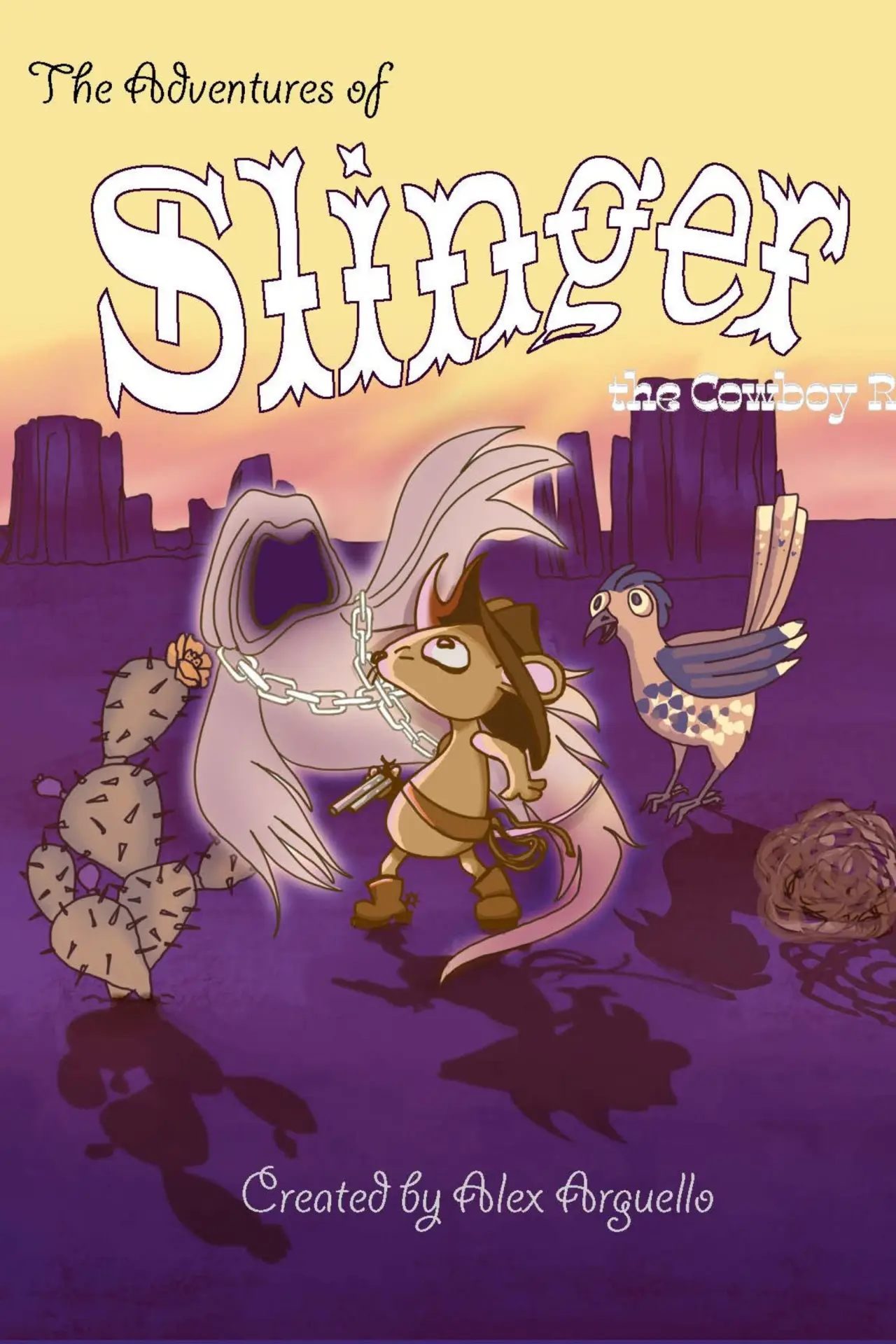 Plakat filmowy "The Adventures of Slinger the Cowboy Rat"