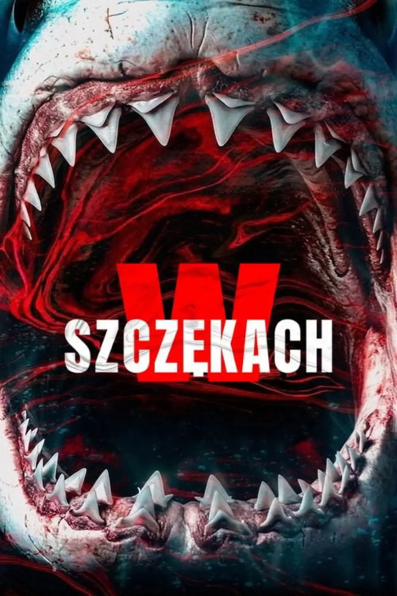 Plakat filmowy "W szczękach"