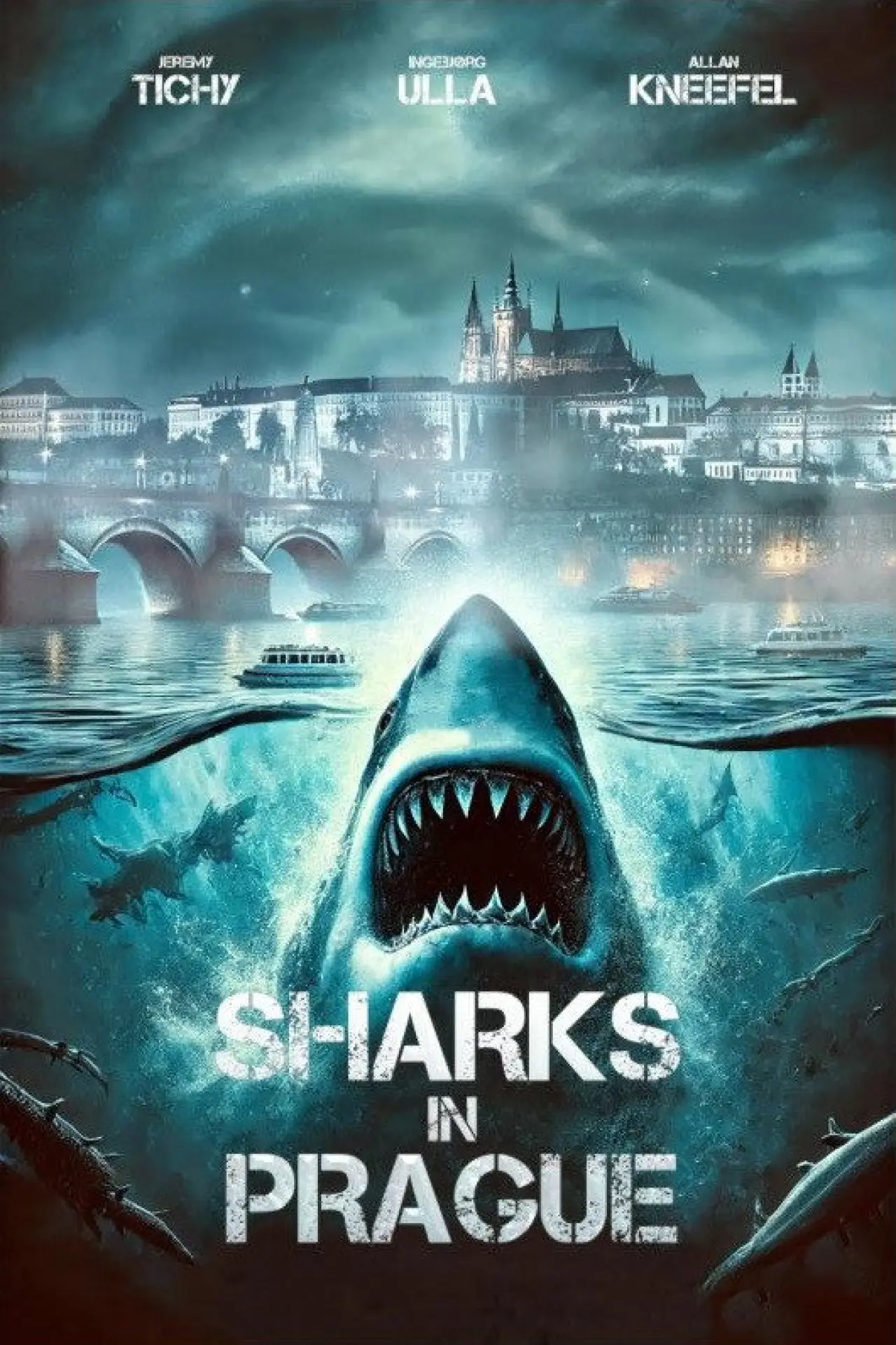 Plakat filmowy "Sharks in Prague"