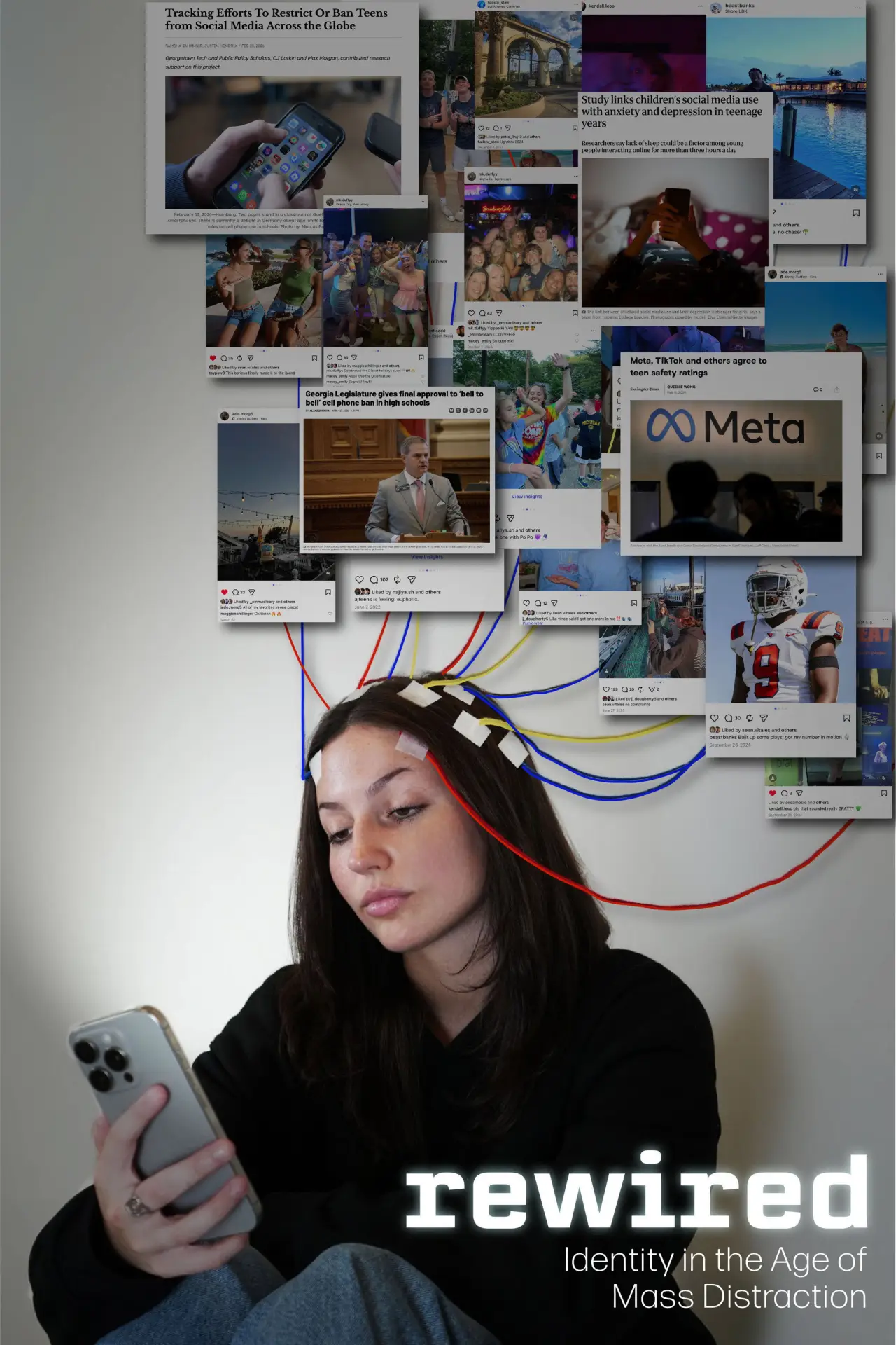 Plakat filmowy "Rewired: Identity in the Age of Mass Distraction"