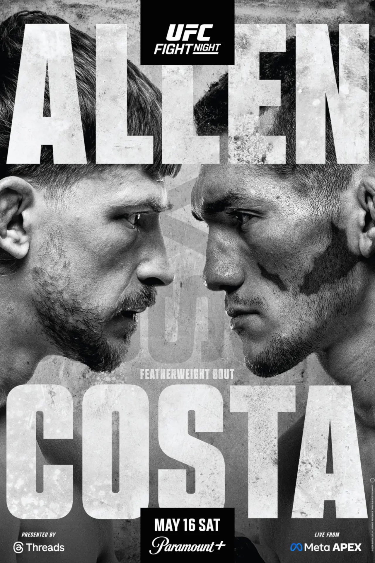 Plakat filmowy "UFC Fight Night 276: Allen vs. Costa"