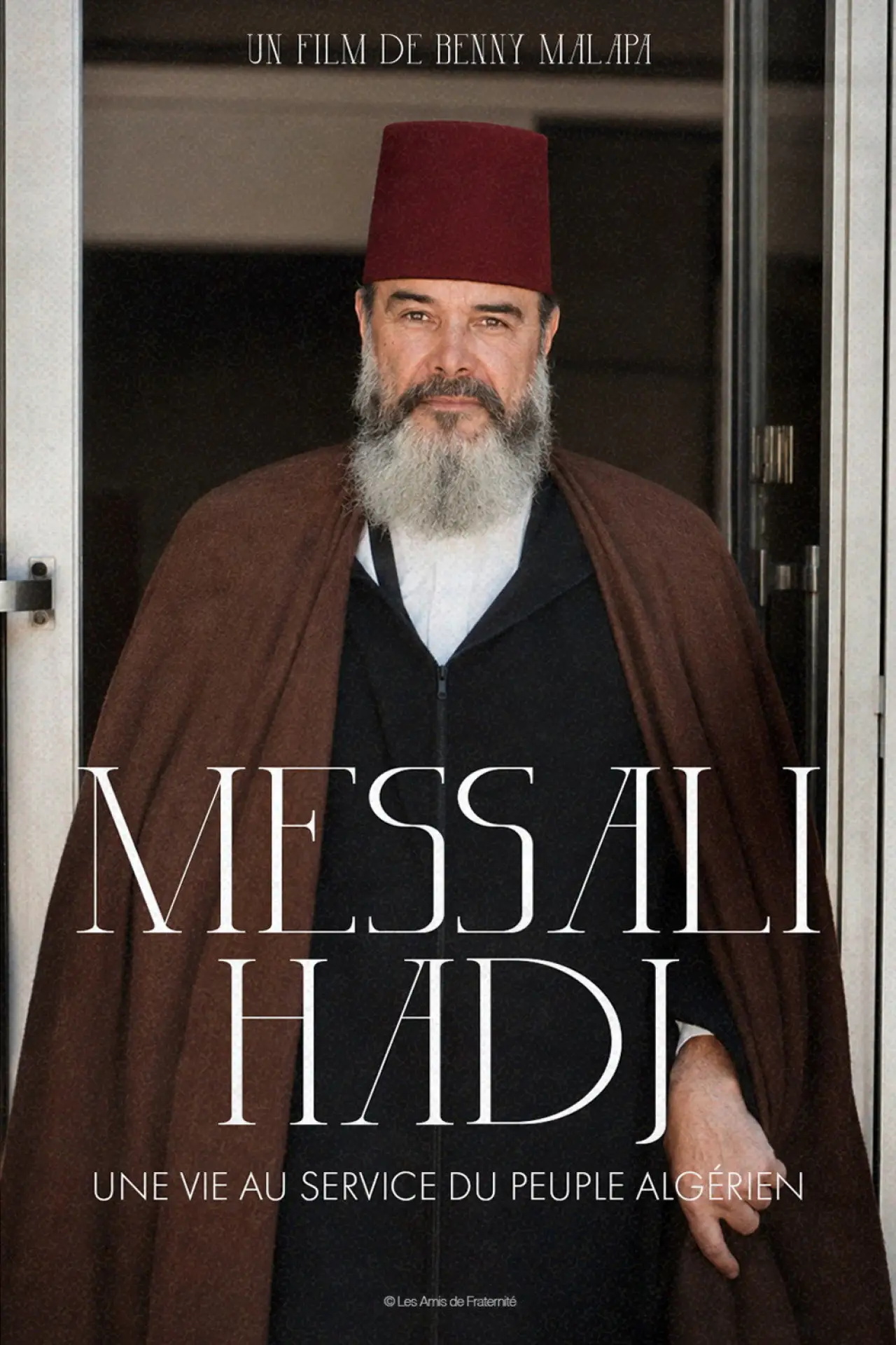 Plakat filmowy "Messali Hadj - Une vie au service du peuple algérien"