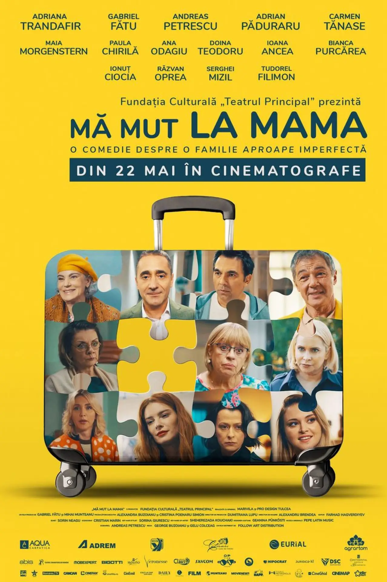 Plakat filmowy "Mă mut la mama"