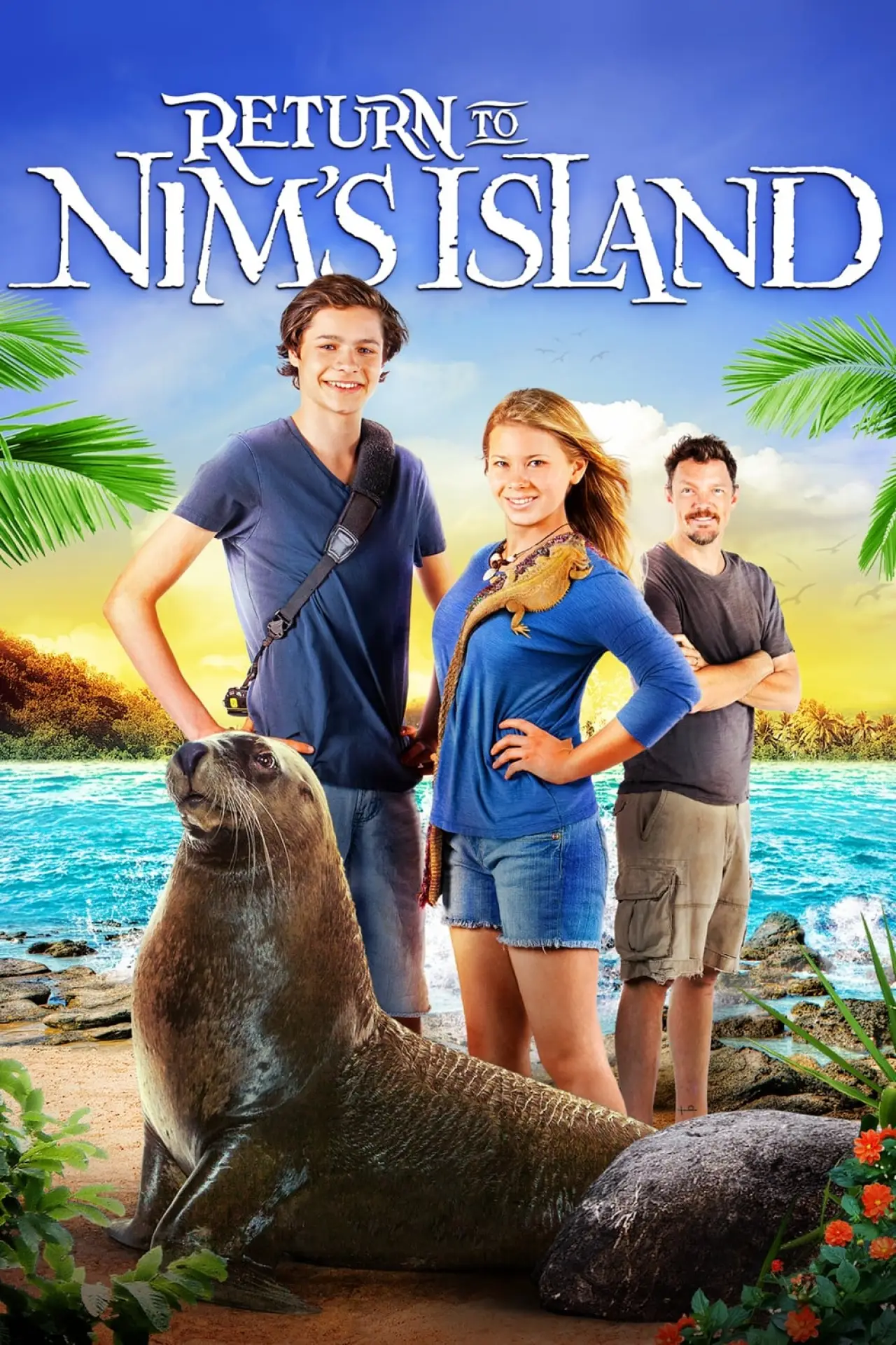Plakat filmowy "Powrót na wyspę Nim"