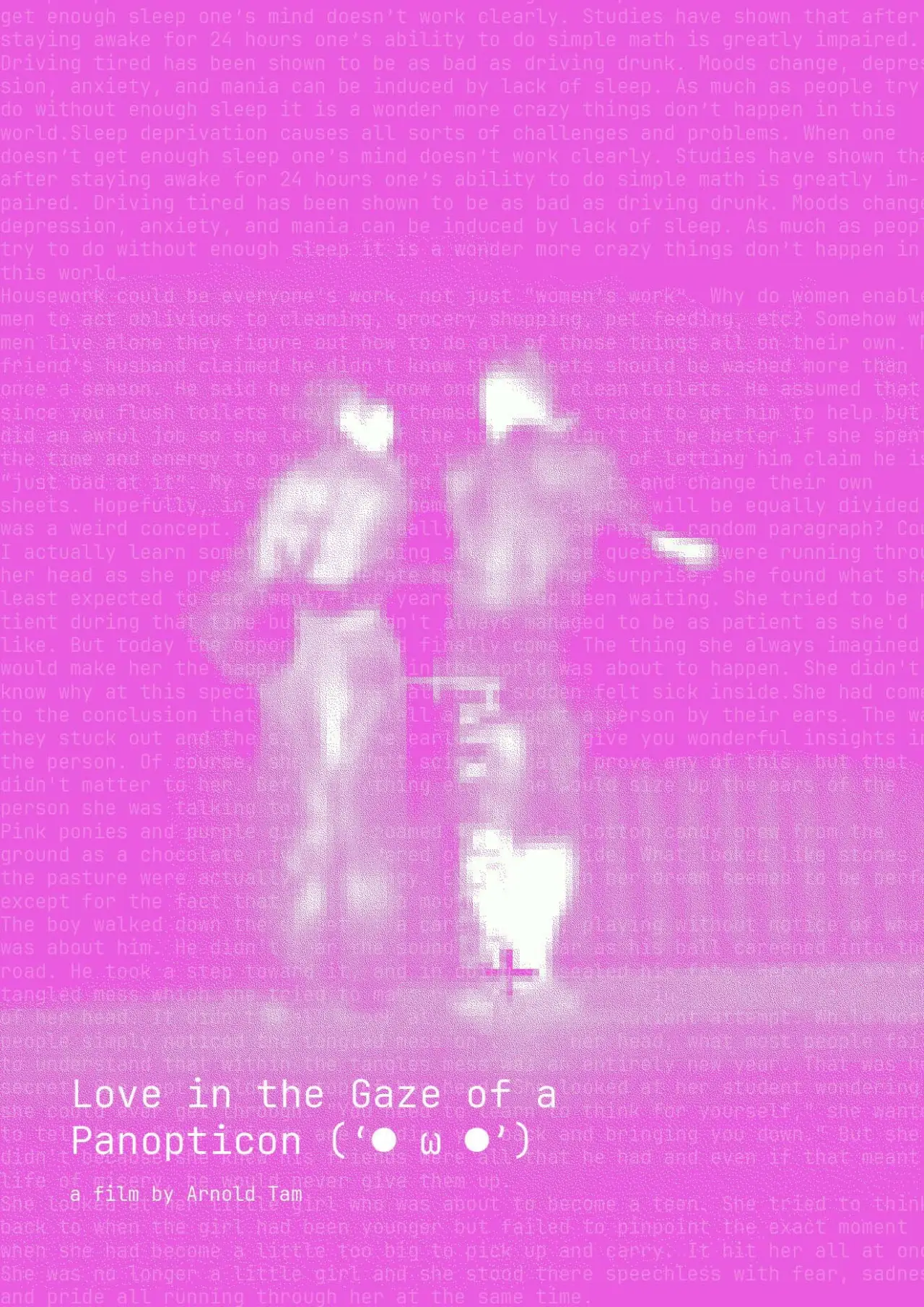 Plakat filmowy "Love in the Gaze of a Panopticon"