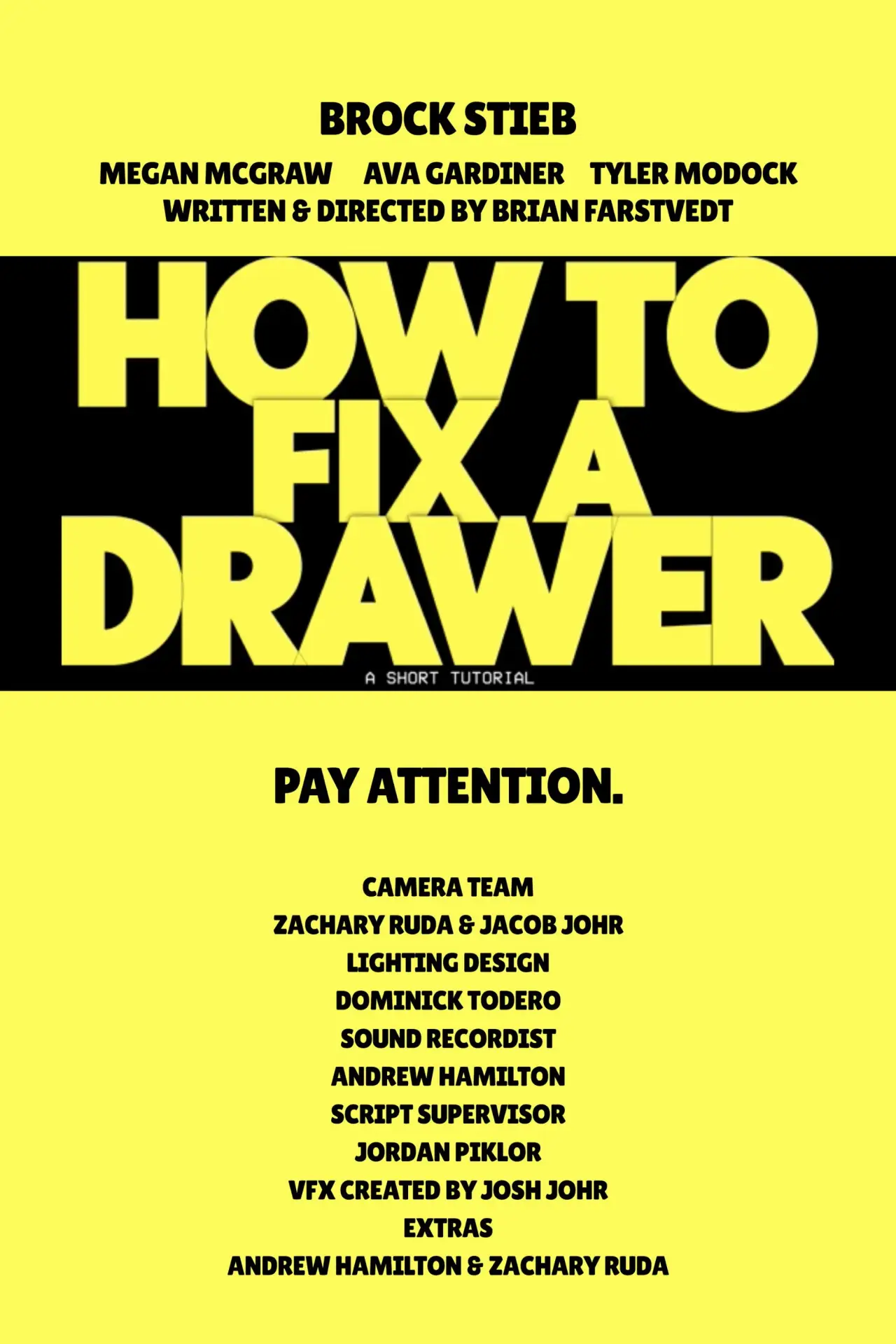 Plakat filmowy "How To Fix A Drawer"