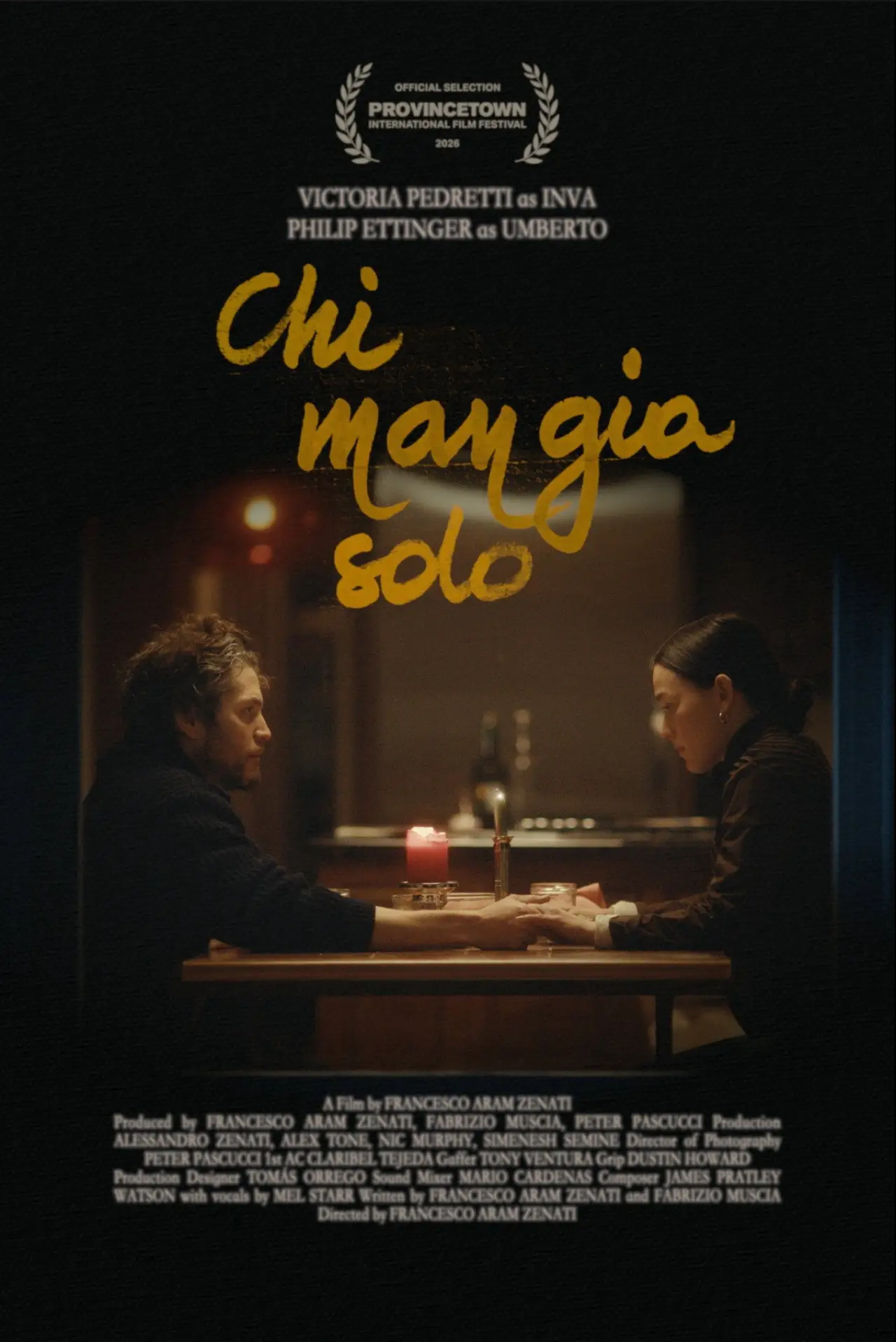 Plakat filmowy "Chi Mangia Solo"