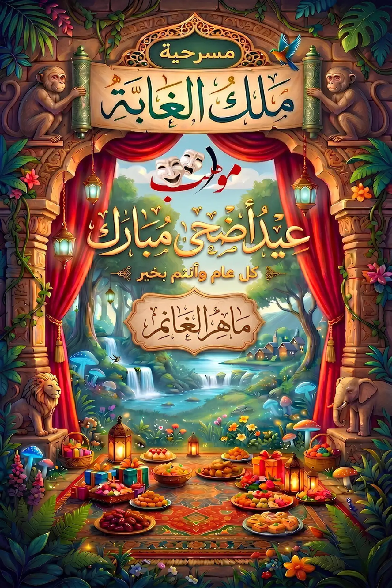 Plakat filmowy "ملك الغابة - رأس تنورة"